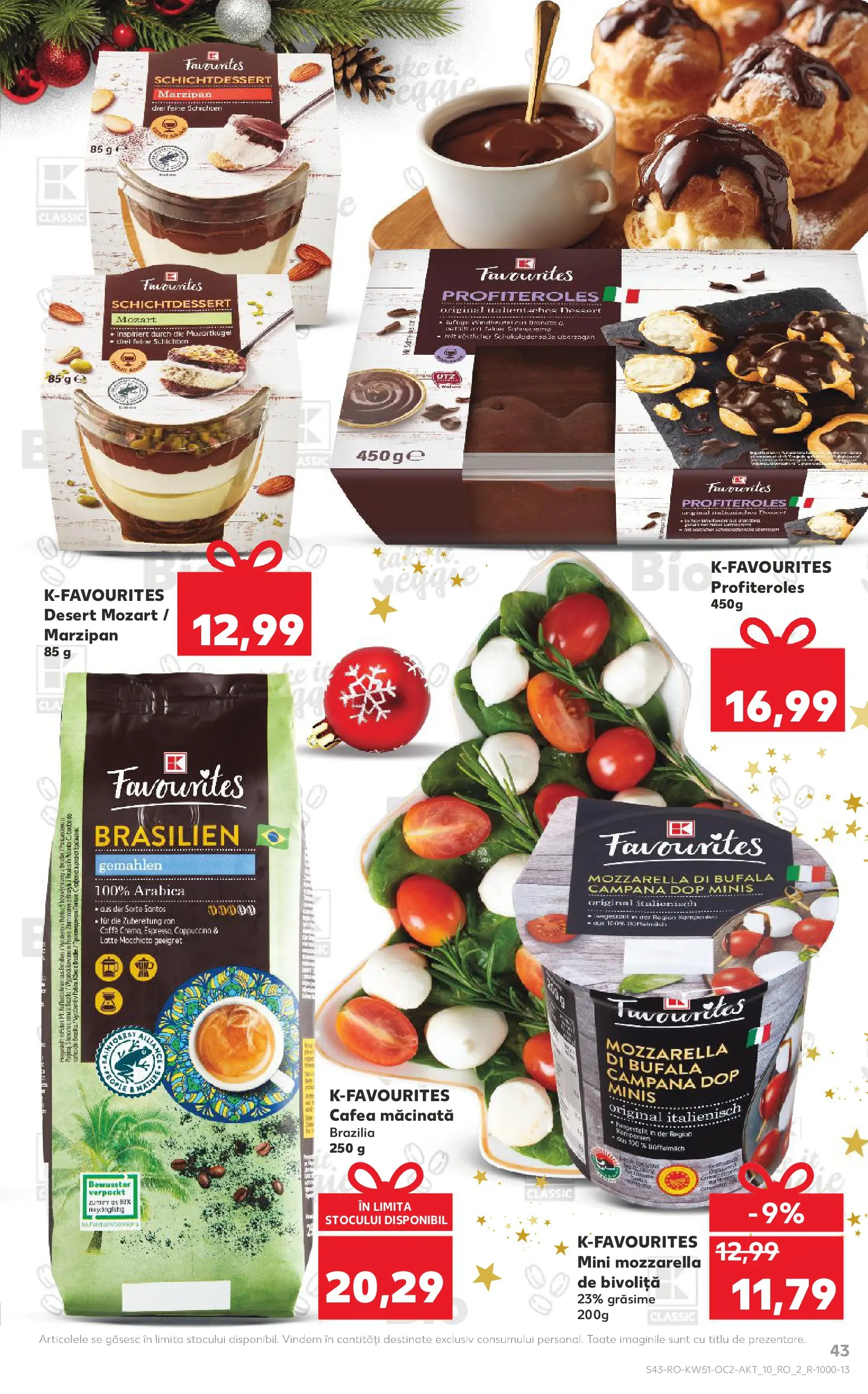 Catalog Kaufland - Zalau 17.12.2025 - Revista si Oferta | Pagină: 43 | Produse: Mozzarella, Cremă, Cafea