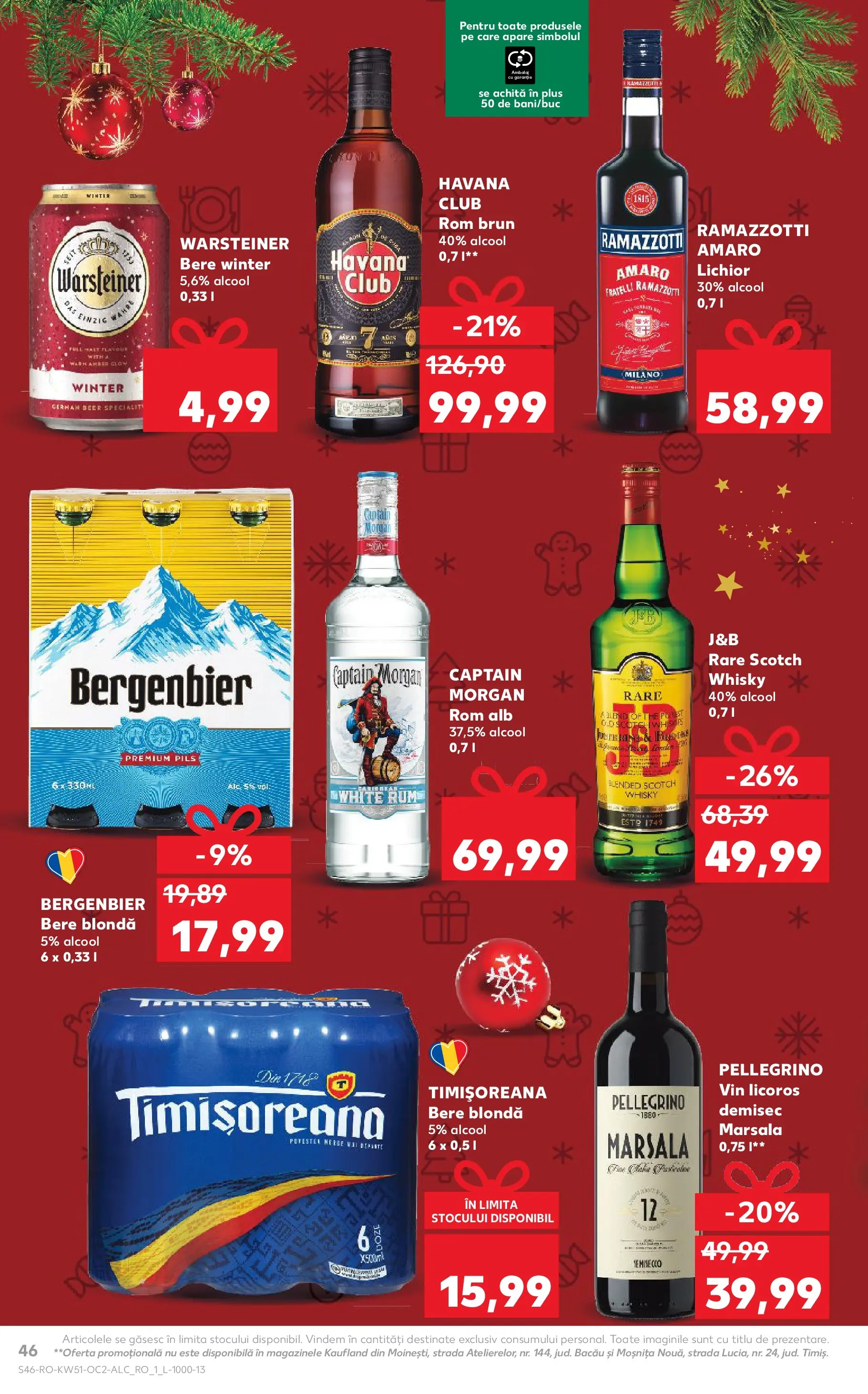 Catalog Kaufland - Zalau 17.12.2025 - Revista si Oferta | Pagină: 46 | Produse: Lichior, Bere, Rom, Plastik Kulübe