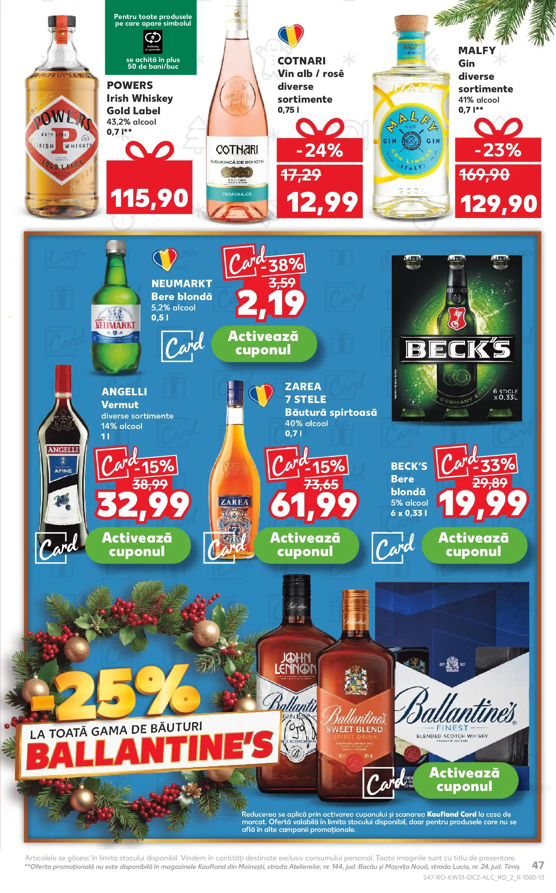 Catalog Kaufland - Zalau 17.12.2025 - Revista si Oferta | Pagină: 47 | Produse: Afine, Bere, Gin, Whiskey
