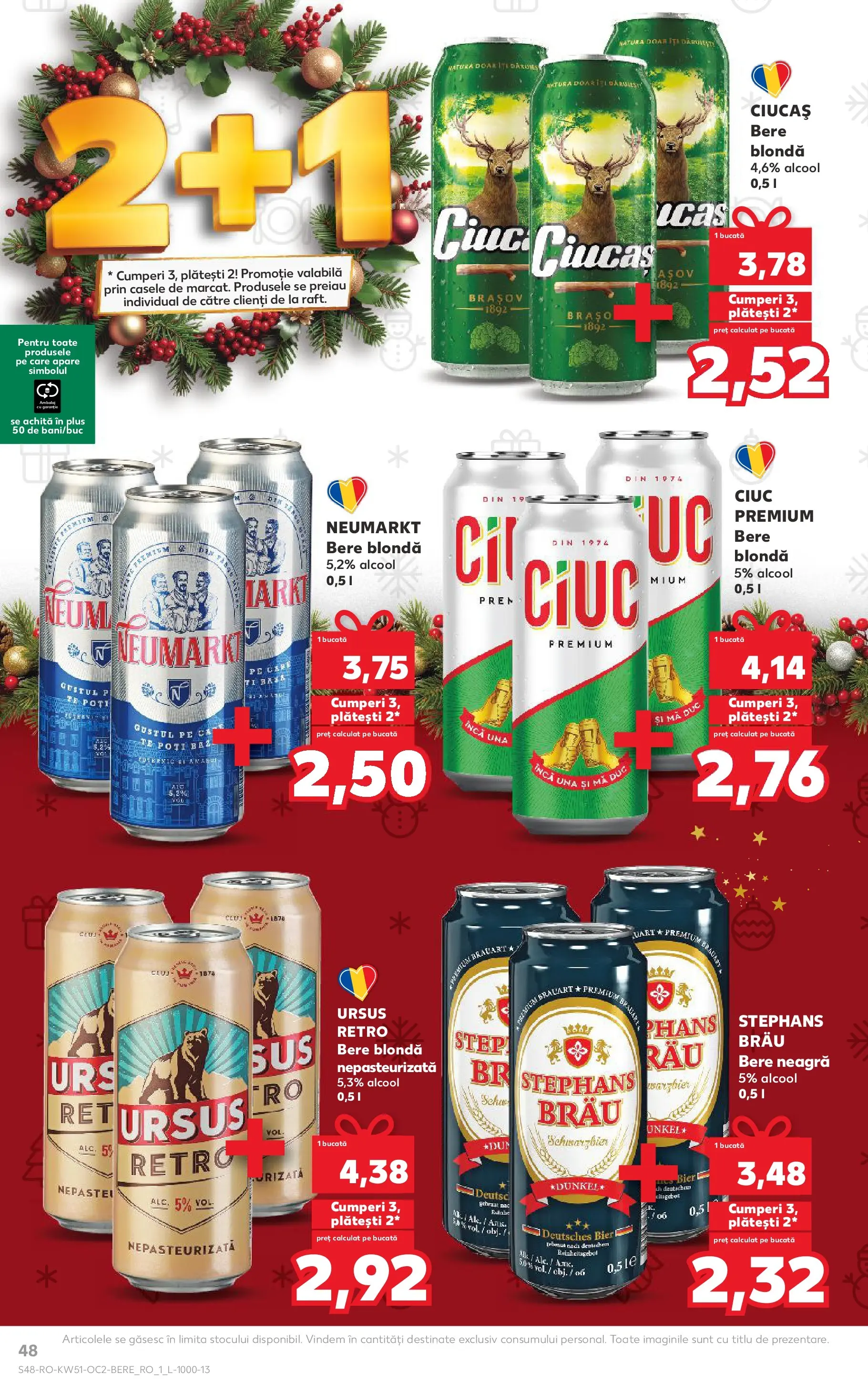 Catalog Kaufland - Zalau 17.12.2025 - Revista si Oferta | Pagină: 48 | Produse: Bere