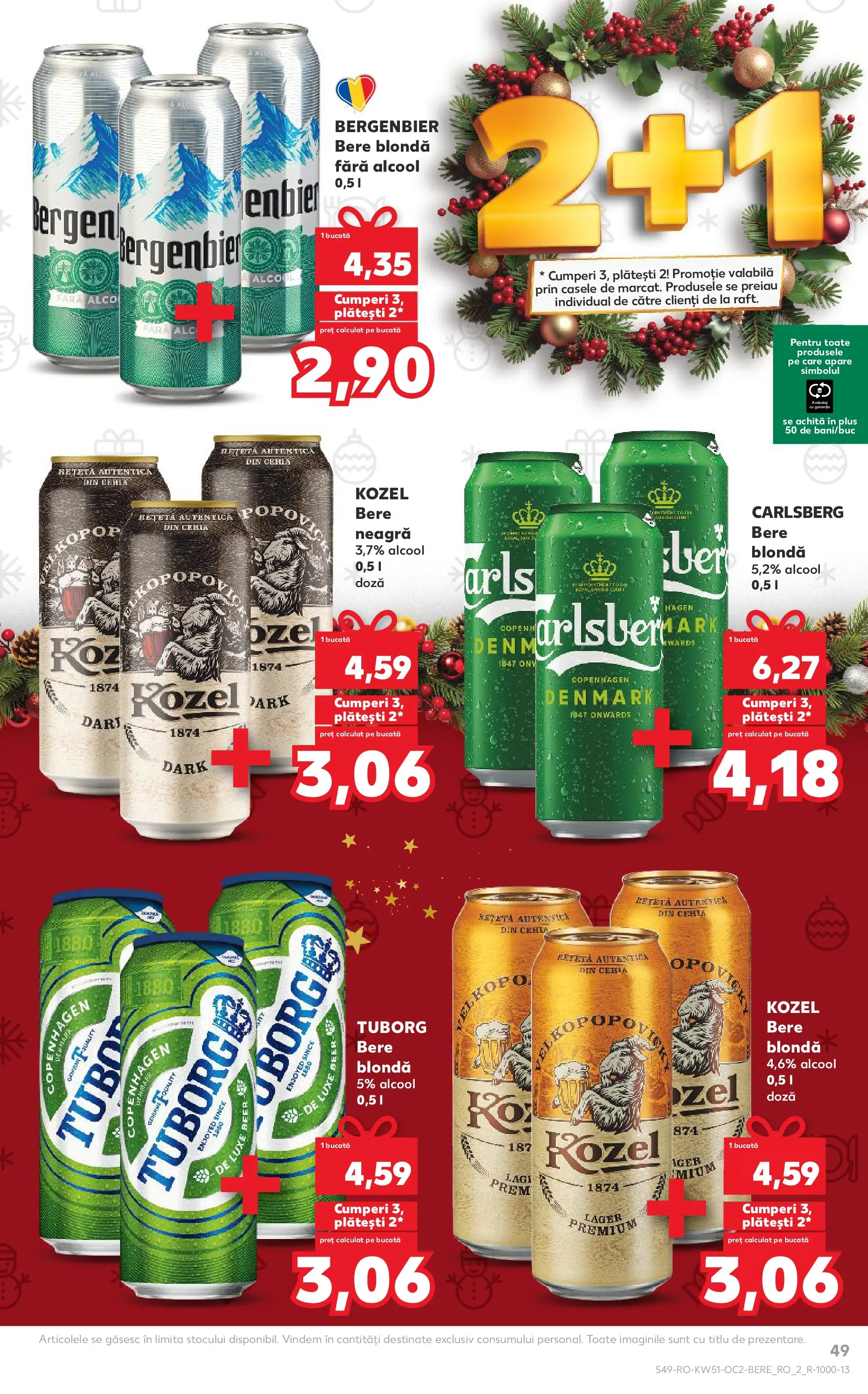 Catalog Kaufland - Zalau 17.12.2025 - Revista si Oferta | Pagină: 49 | Produse: Bere, Plastik Kulübe