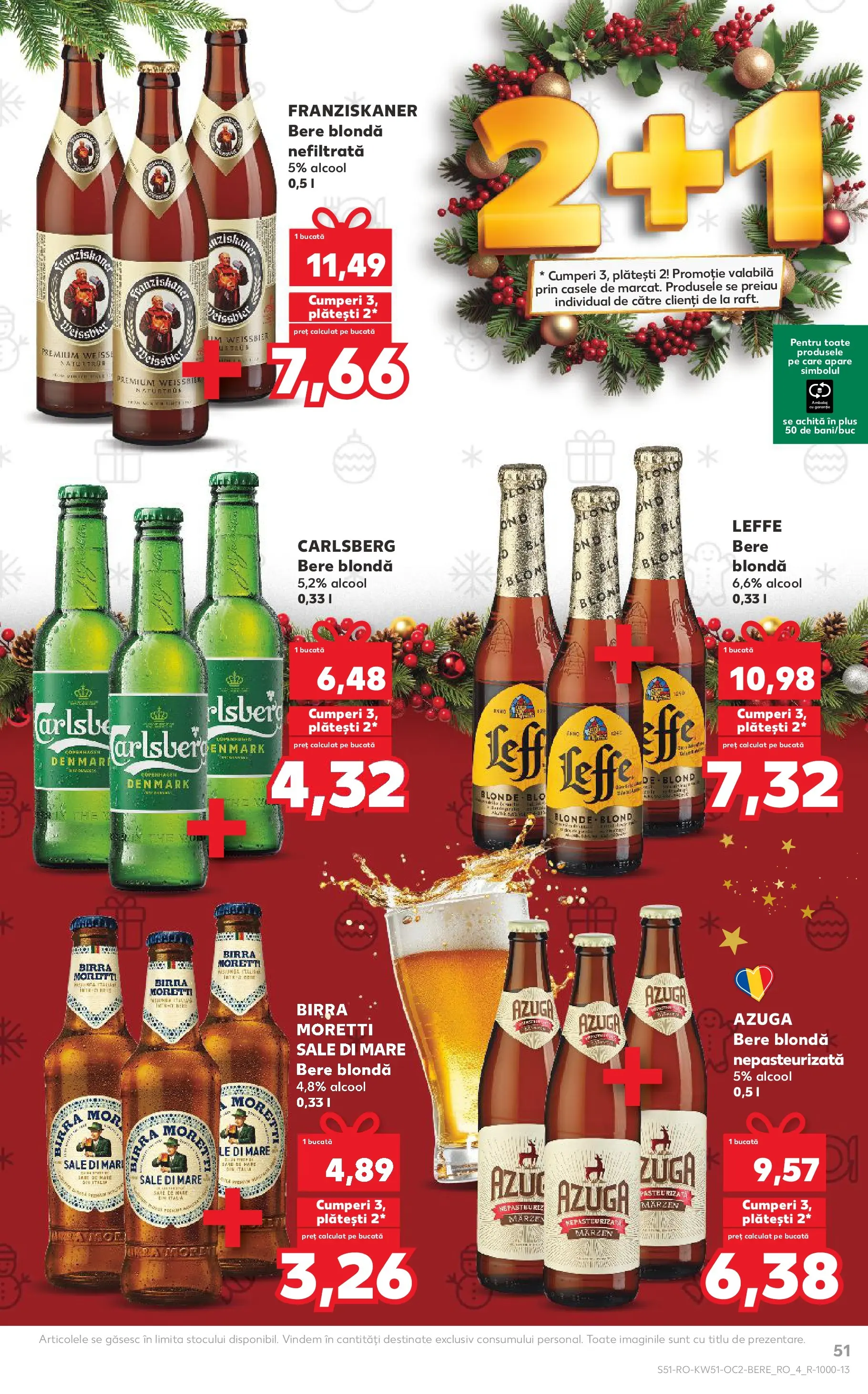 Catalog Kaufland - Zalau 17.12.2025 - Revista si Oferta | Pagină: 51 | Produse: Bere, Sare