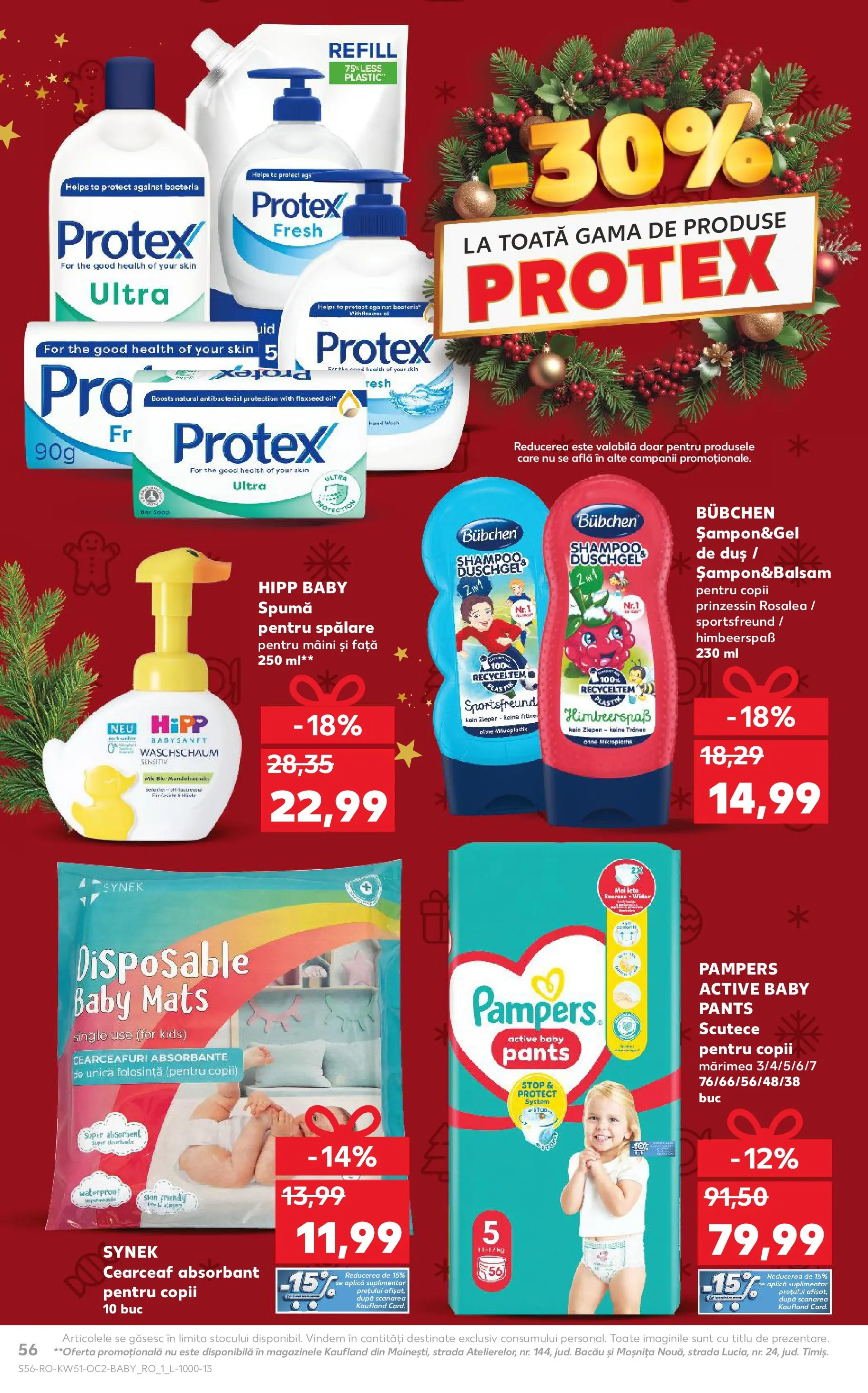Catalog Kaufland - Zalau 17.12.2025 - Revista si Oferta | Pagină: 56 | Produse: Pirinç gevreği, Duș, Absorbante, Scutece