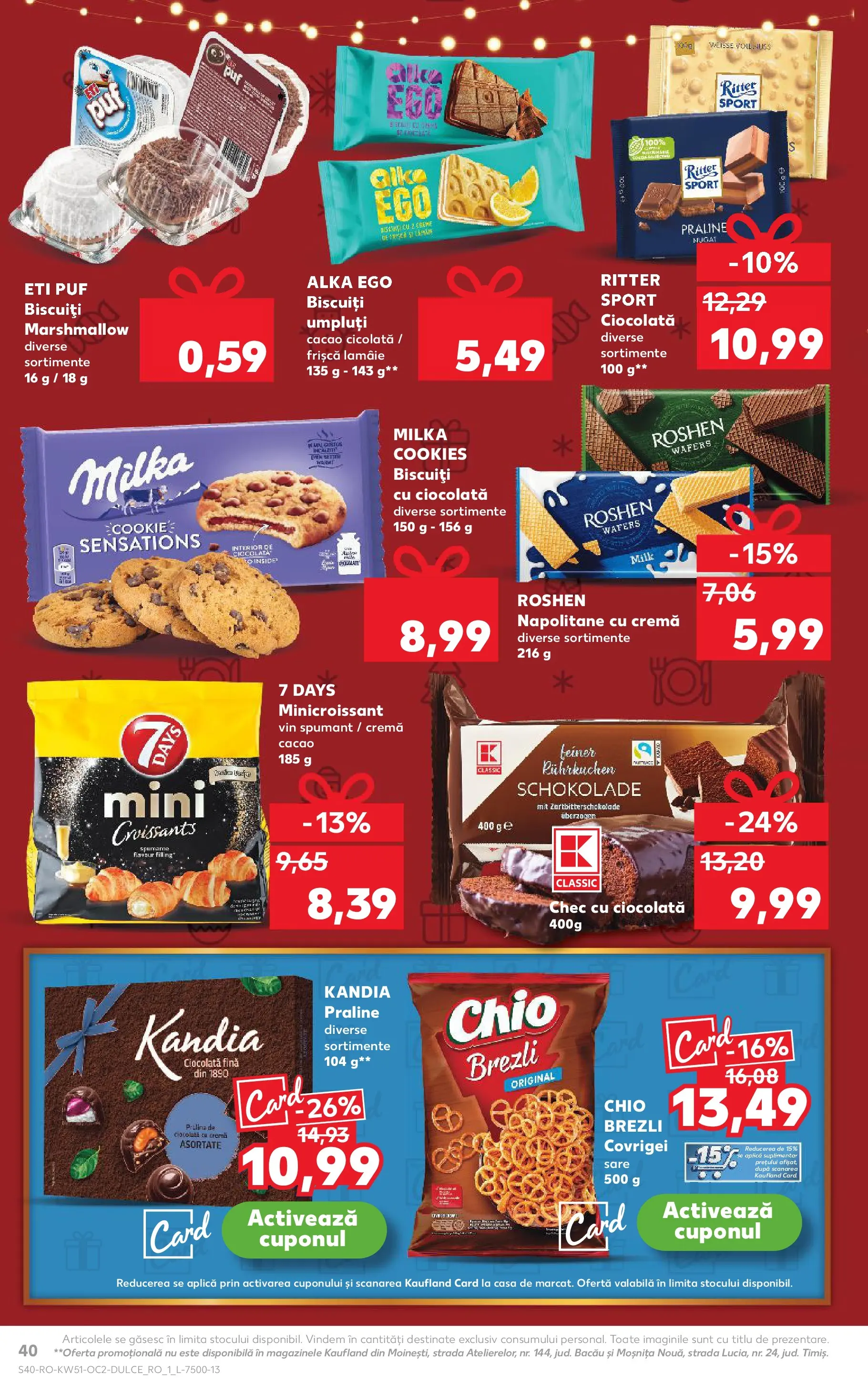 Catalog Kaufland - Viseu de Sus 17.12.2025 - Revista si Oferta | Pagină: 40 | Produse: Covrigei, Praline, Cremă, Cacao