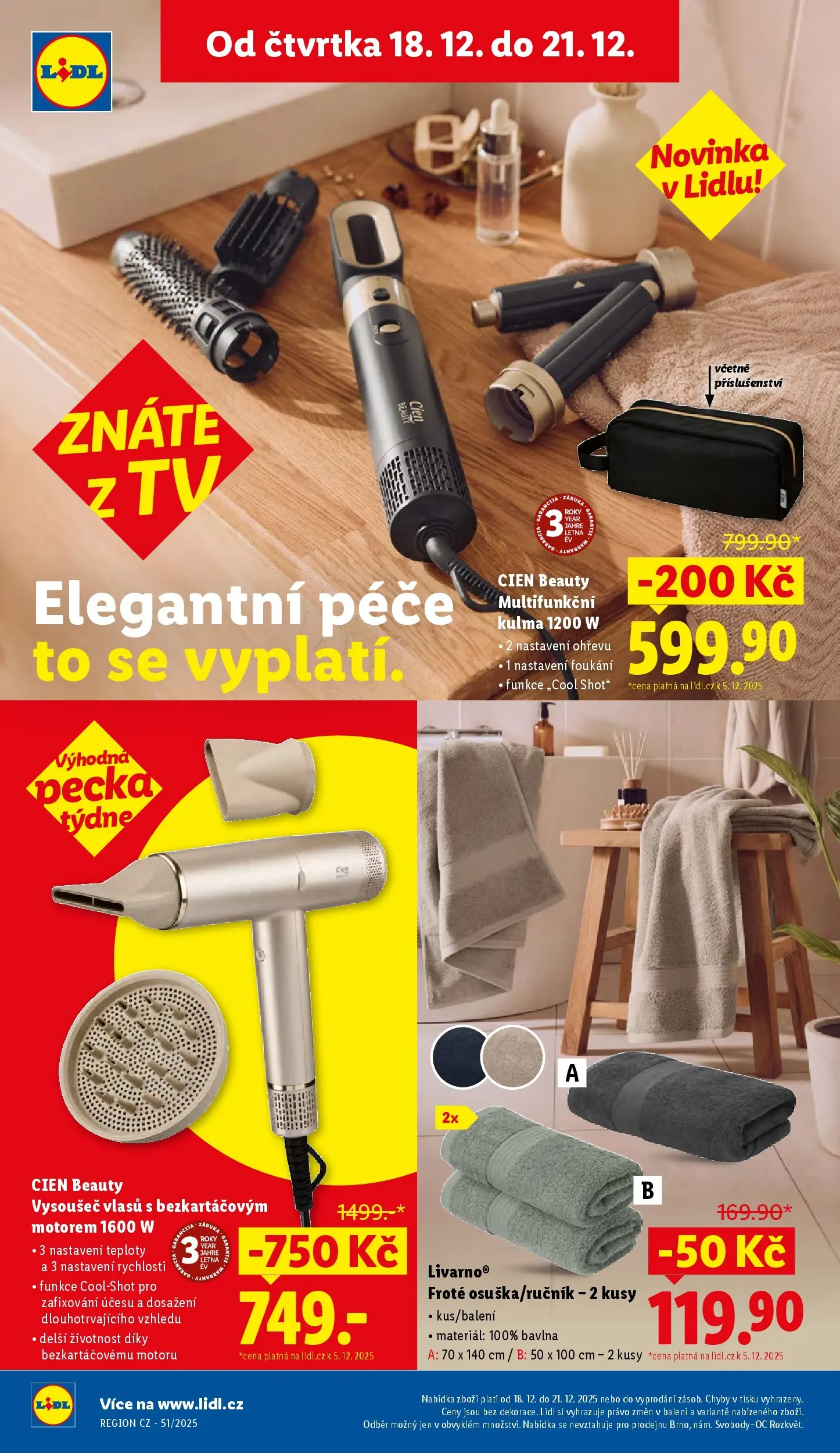 Lidl leták od 14.12.2025 - Nový akční leták | Strana: 20 | Produkty: Cien, Tv, Kulma, Vysoušeč vlasů