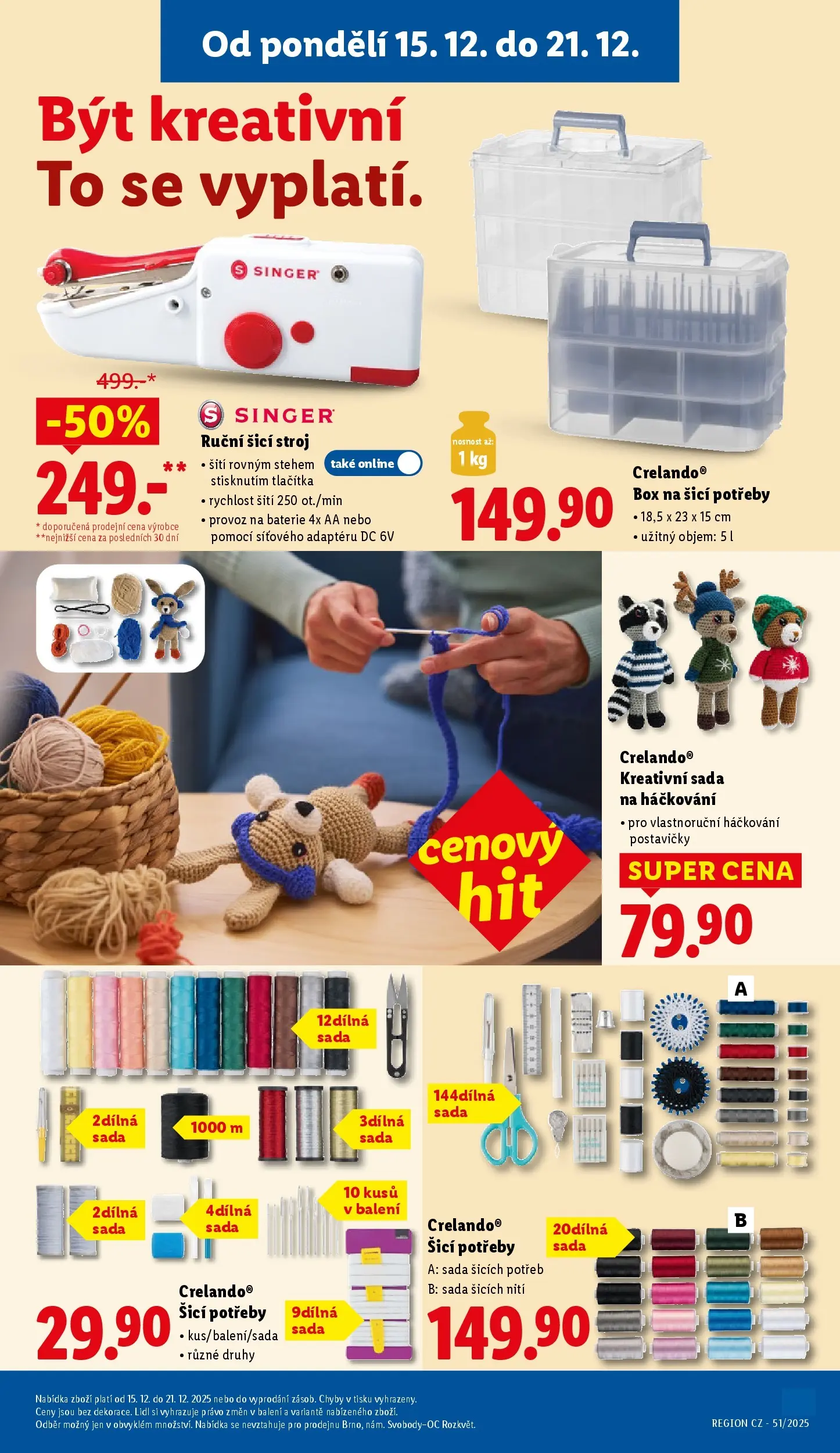 Lidl leták od 14.12.2025 - Nový akční leták | Strana: 41 | Produkty: Box, Kreativní sada, Singer, Baterie