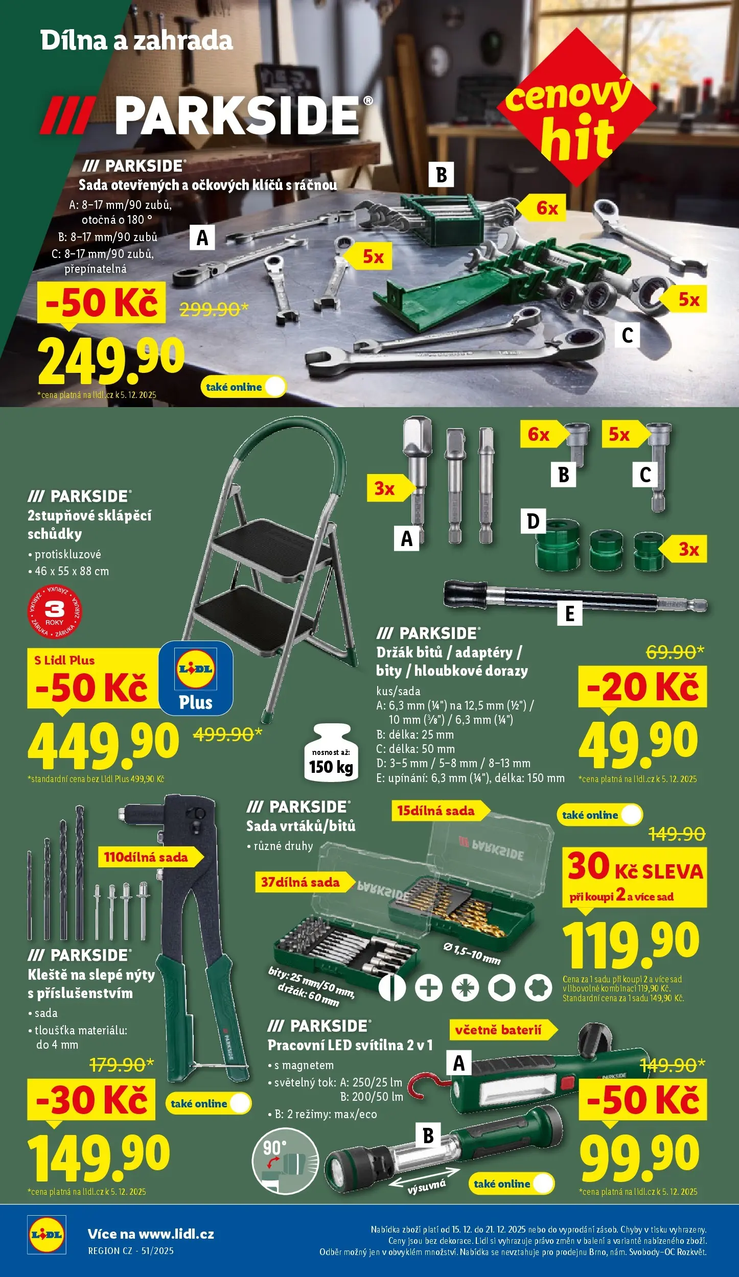 Lidl leták od 14.12.2025 - Nový akční leták | Strana: 44 | Produkty: Parkside, Zahrada, LED, Svítilna