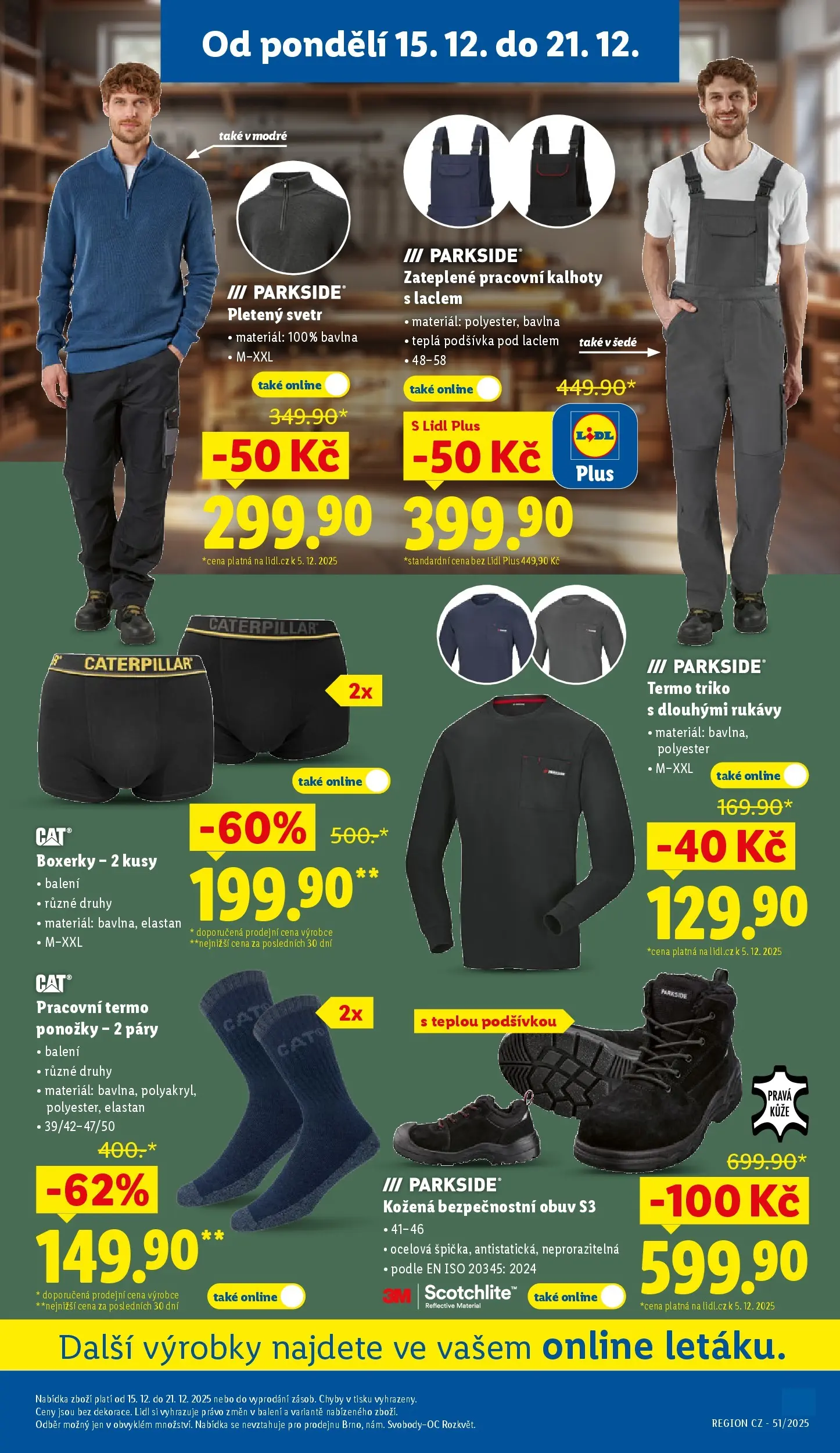 Lidl leták od 14.12.2025 - Nový akční leták | Strana: 45 | Produkty: Svetr, Ponožky, Parkside, Termo triko