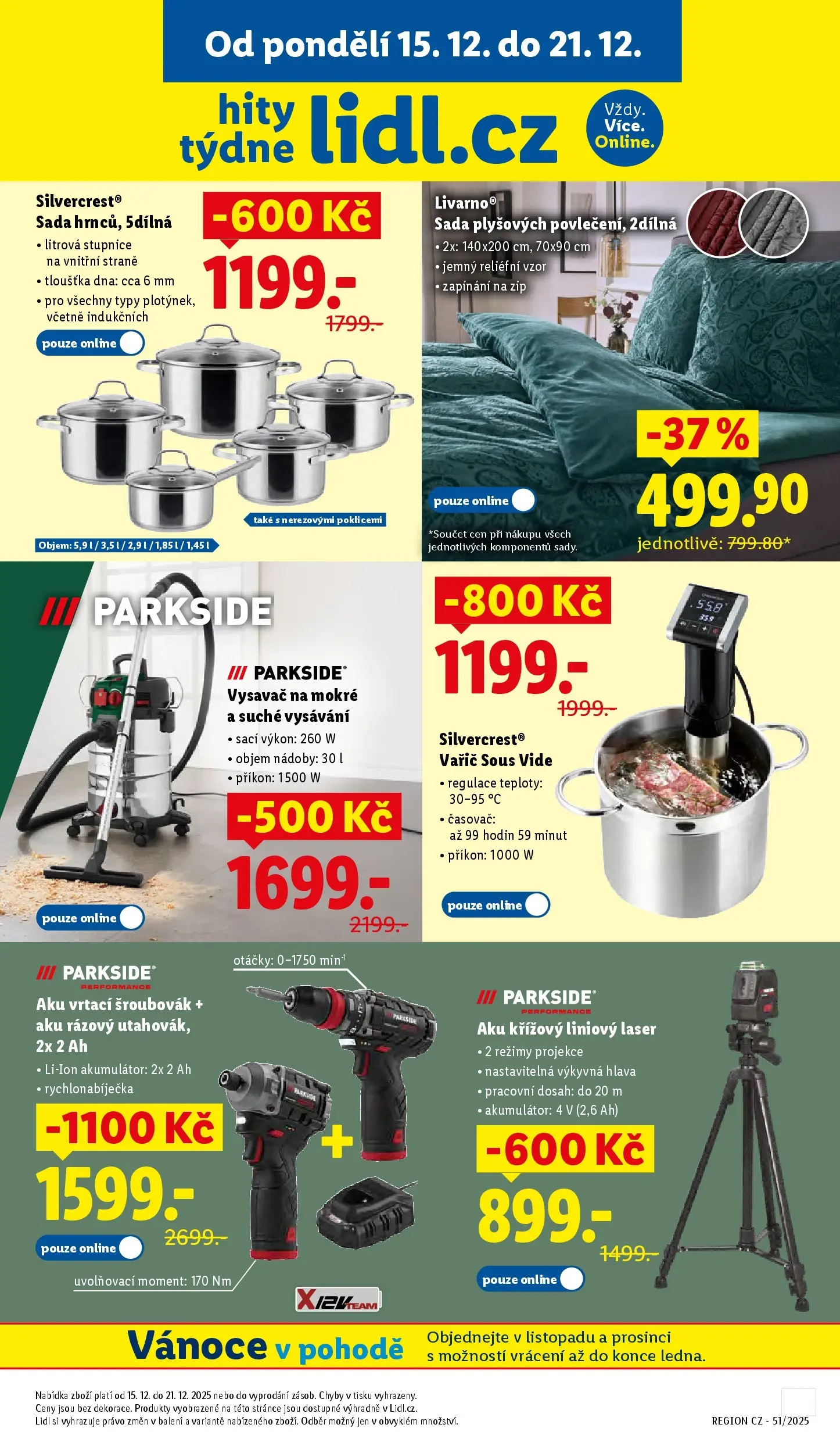Lidl leták od 14.12.2025 - Nový akční leták | Strana: 15 | Produkty: Parkside, Šroubovák, Vařič, Časovač