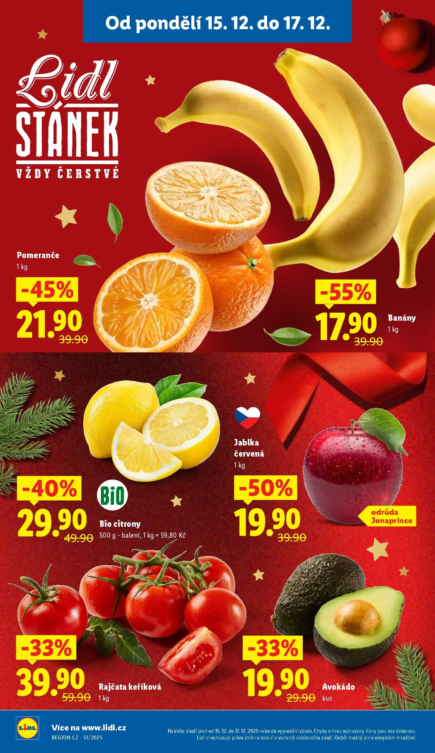 Lidl leták od 14.12.2025 - Nový akční leták | Strana: 8 | Produkty: Bio citrony, Pomeranče, Citróny, Avokádo