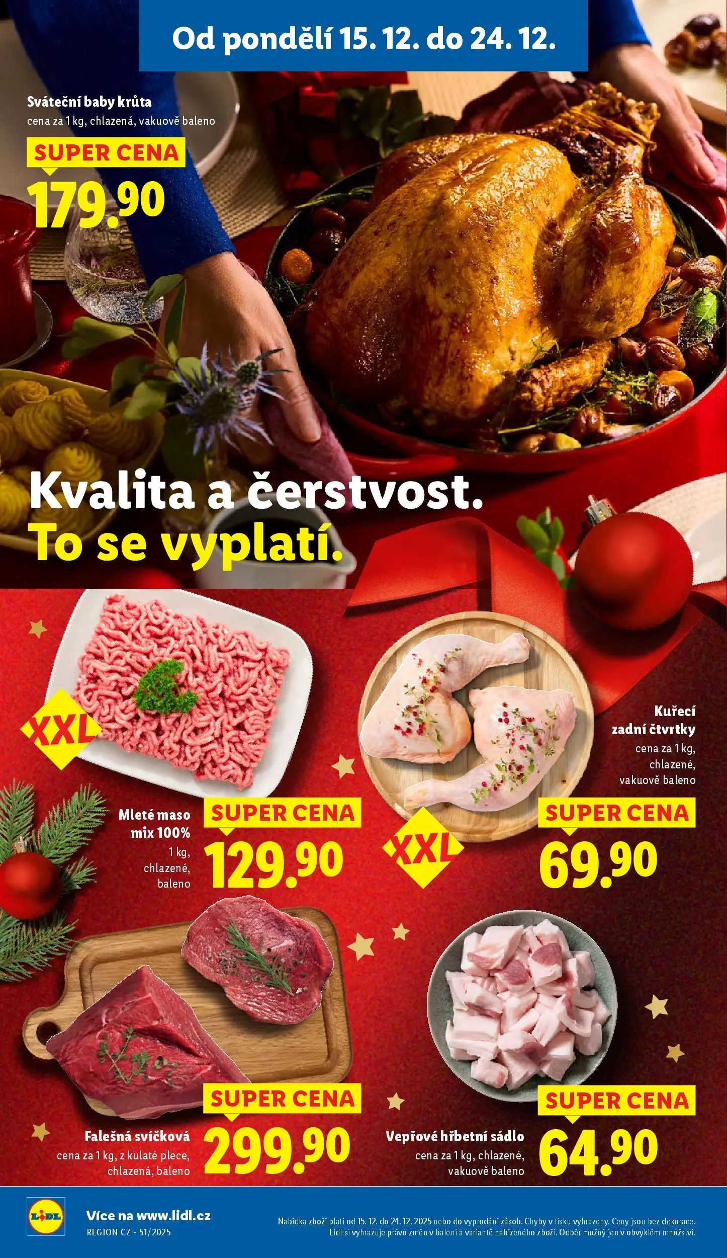 Lidl leták od 14.12.2025 - Nový akční leták | Strana: 10 | Produkty: Sádlo, Krůta, Mleté maso mix, Hřbetní sádlo