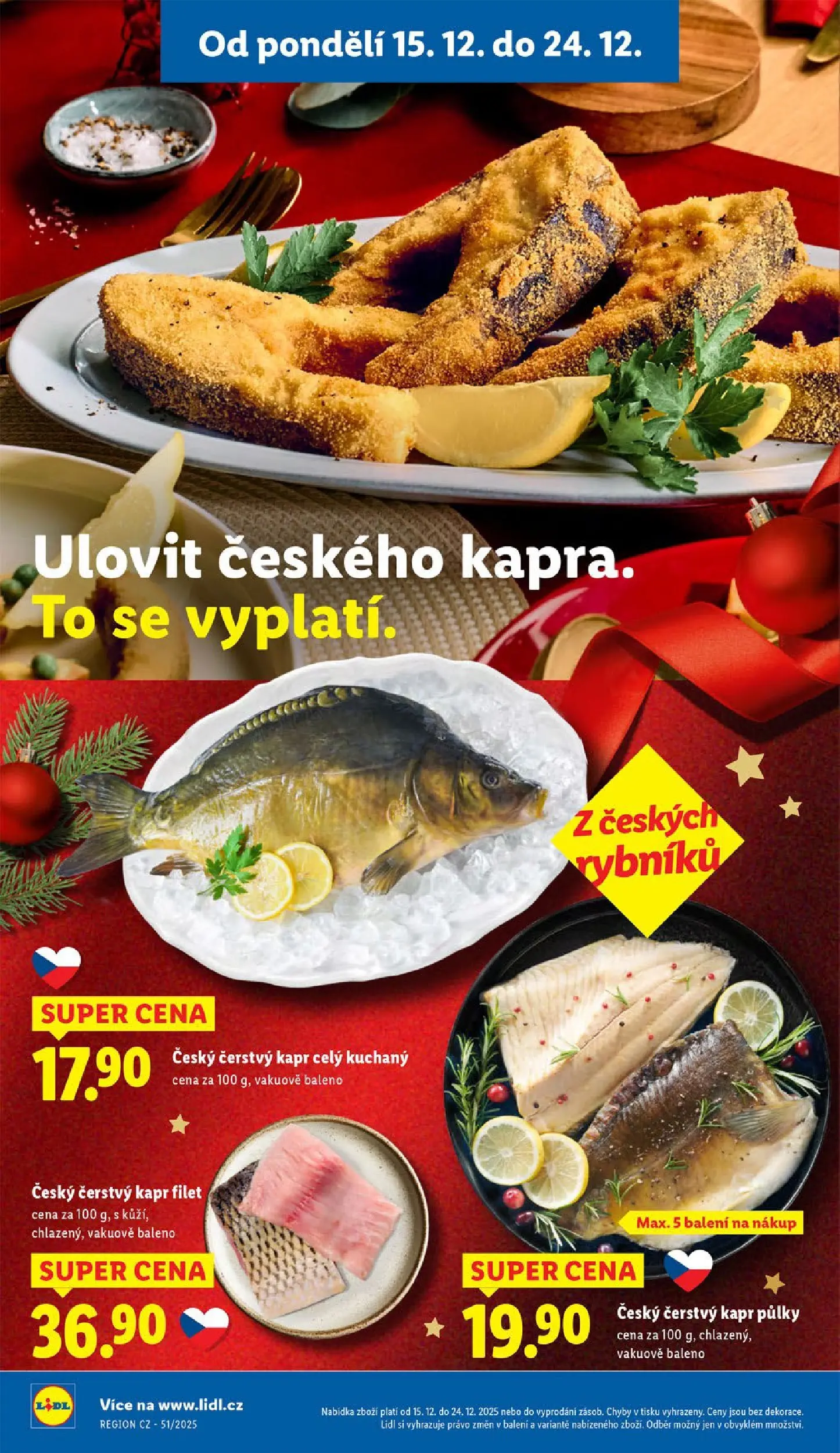 Lidl leták od 14.12.2025 - Nový akční leták | Strana: 12 | Produkty: Filet, Kapr