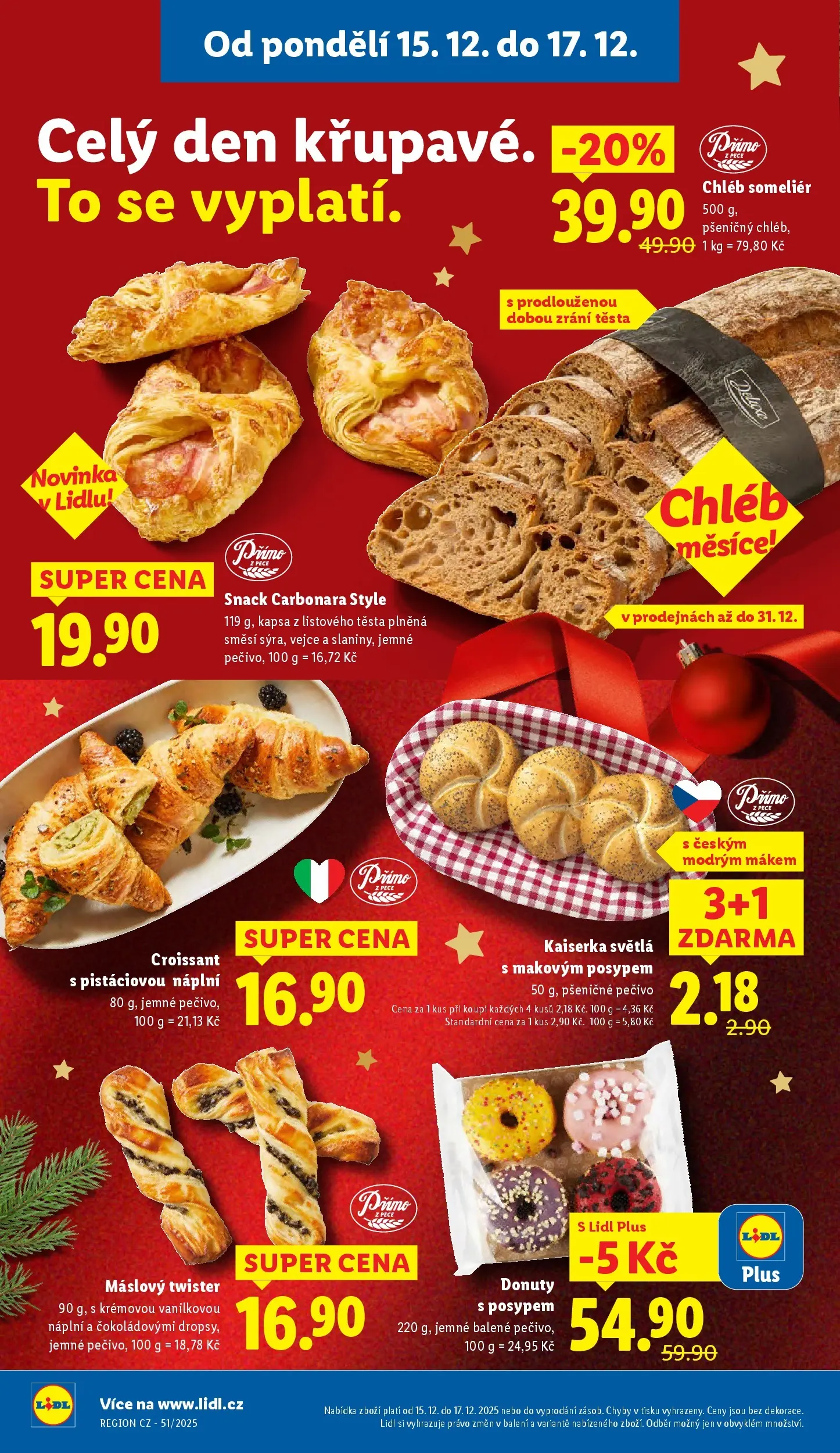 Lidl leták od 14.12.2025 - Nový akční leták | Strana: 14 | Produkty: Vejce, Chléb, Deluxe, Pečivo