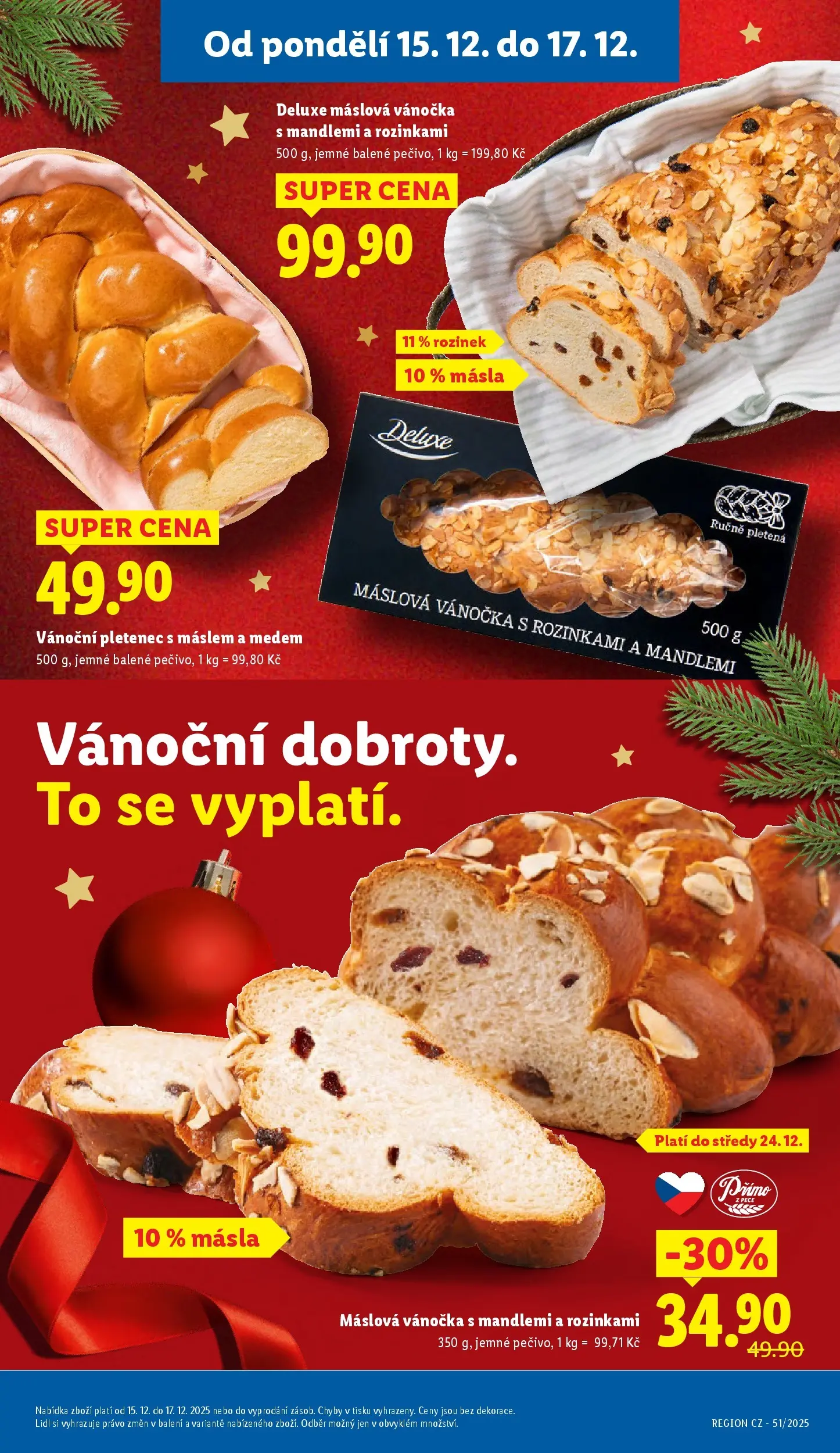 Lidl leták od 14.12.2025 - Nový akční leták | Strana: 15 | Produkty: Deluxe, Pečivo, Vánočka