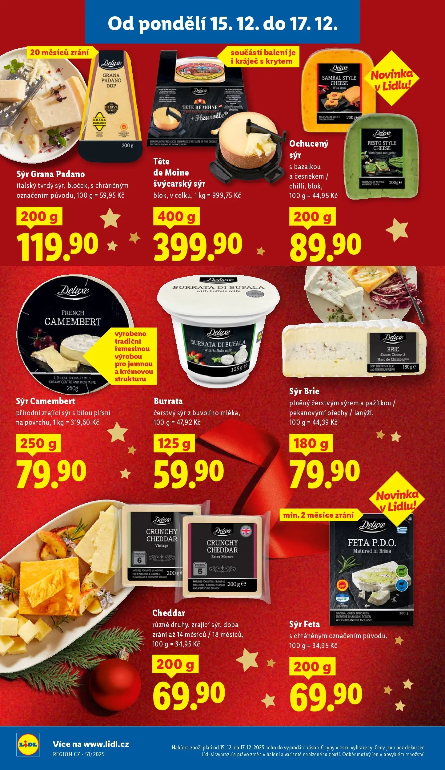 Lidl leták od 14.12.2025 - Nový akční leták | Strana: 18 | Produkty: Sýr Brie, Deluxe, Pesto, Camembert