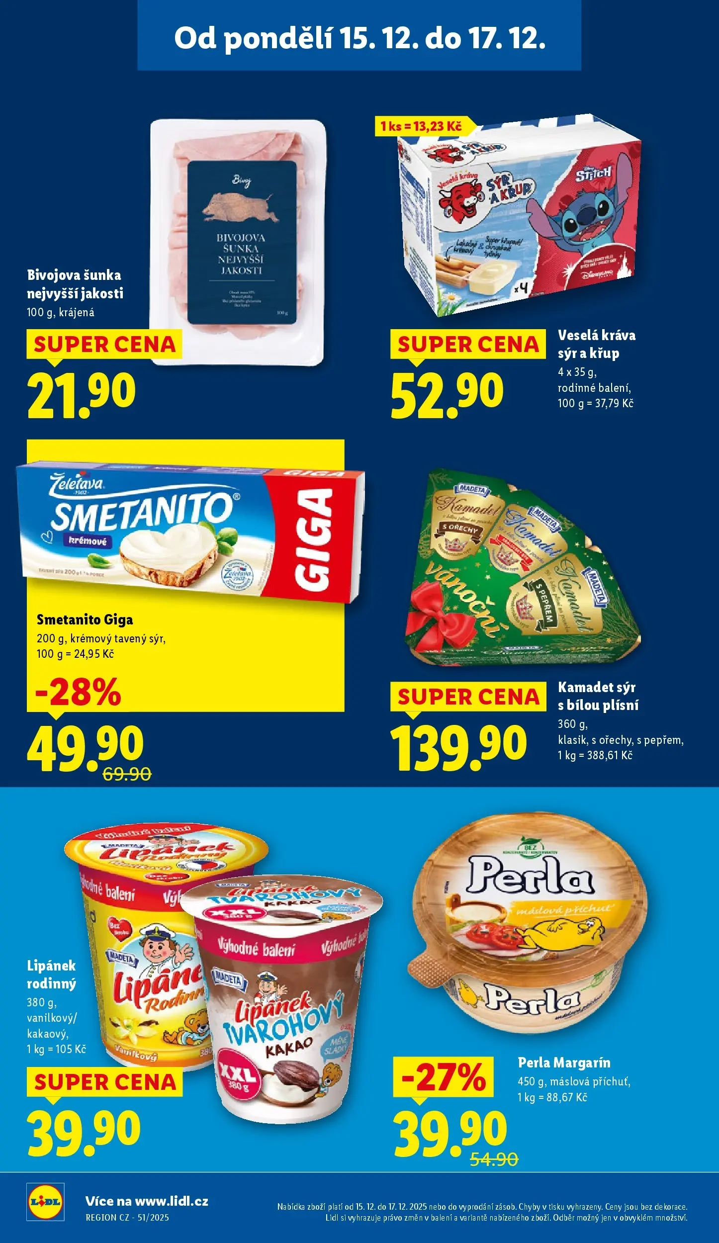 Lidl leták od 14.12.2025 - Nový akční leták | Strana: 22 | Produkty: Lipánek, Sýr, Ořechy, Perla