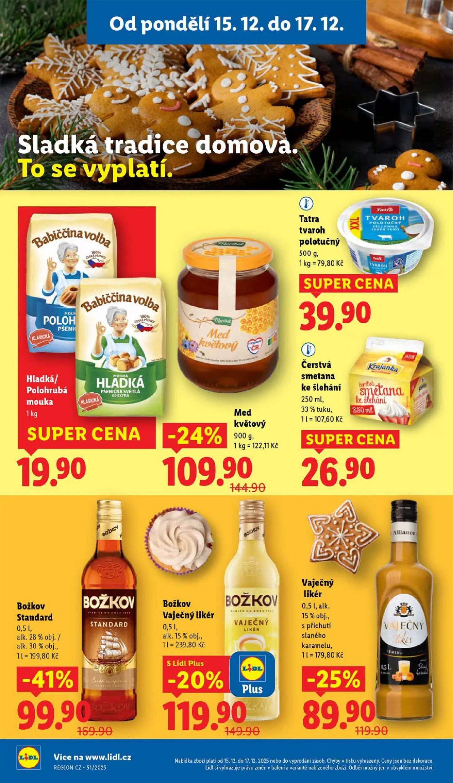 Lidl leták od 14.12.2025 - Nový akční leták | Strana: 26 | Produkty: Tvaroh, Likér, Smetana ke šlehání, Vaječný Likér