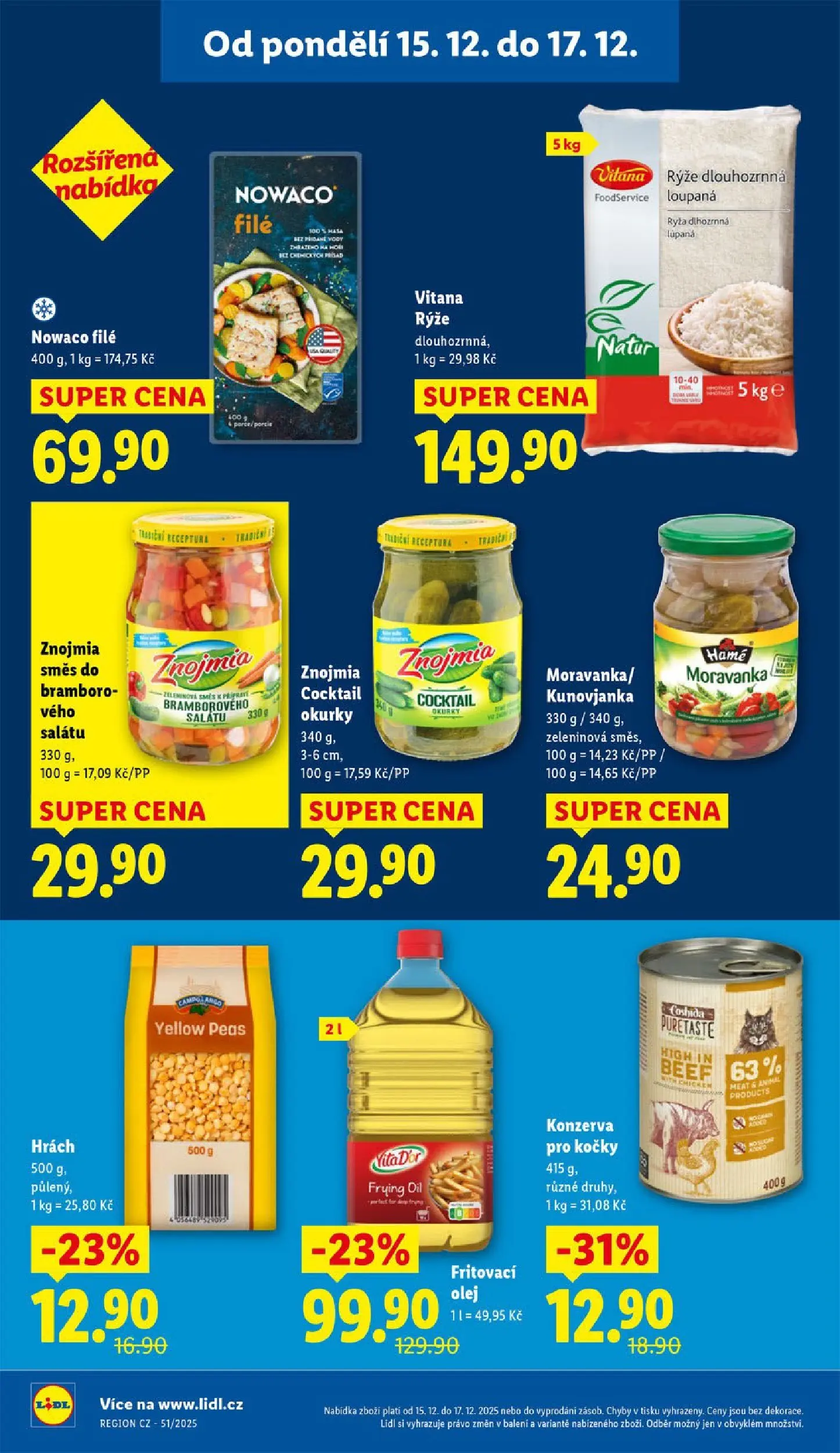 Lidl leták od 14.12.2025 - Nový akční leták | Strana: 28 | Produkty: Olej, Nowaco file, File, Konzerva pro kočky