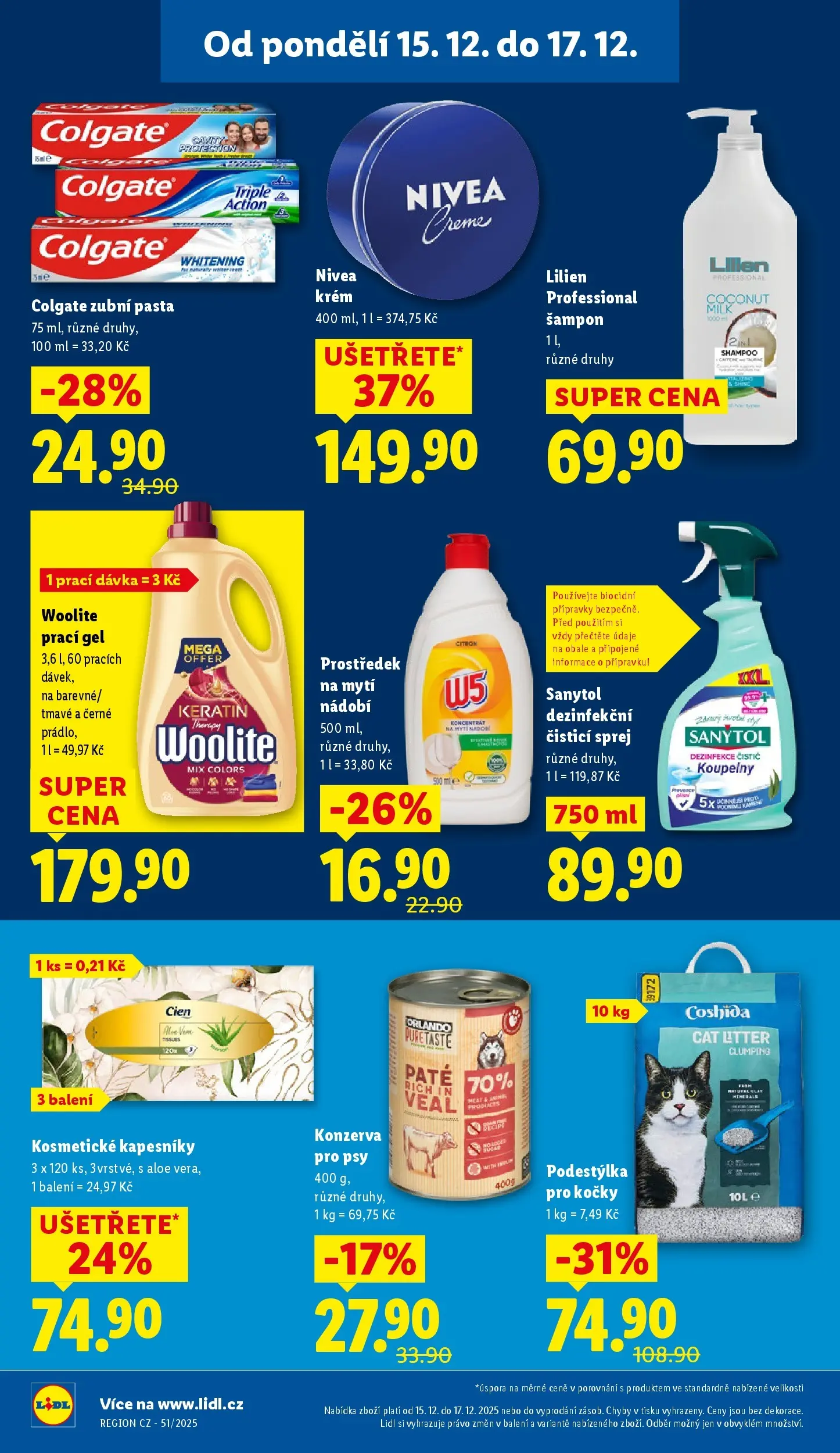 Lidl leták od 14.12.2025 - Nový akční leták | Strana: 32 | Produkty: Prostředek na mytí nádobí, Konzerva pro psy, Citron, W5