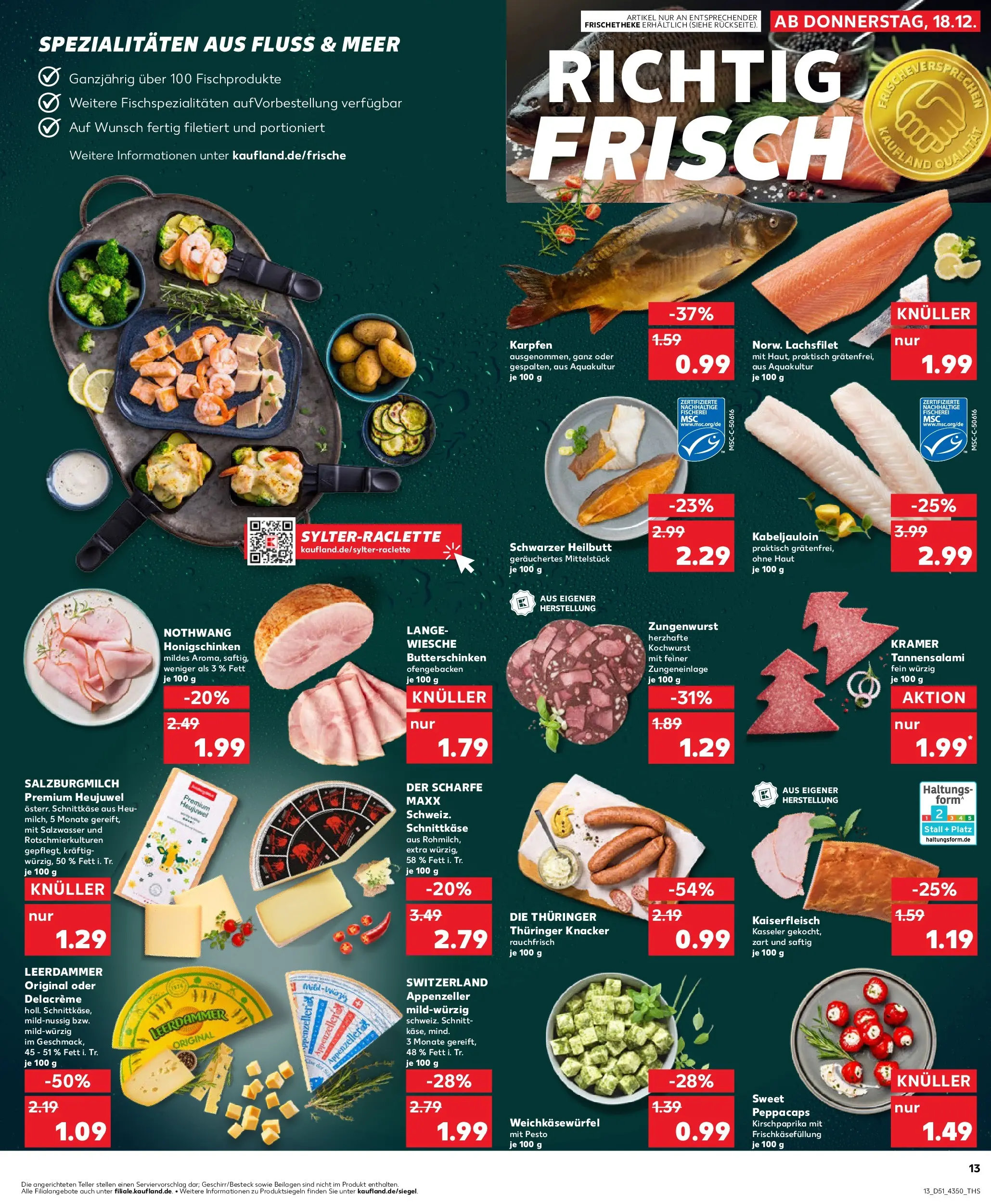 Prospekt Kaufland ab 18.12.2025 » Angebote Online zum Blättern | Seite: 13 | Produkte: Leerdammer, Salami