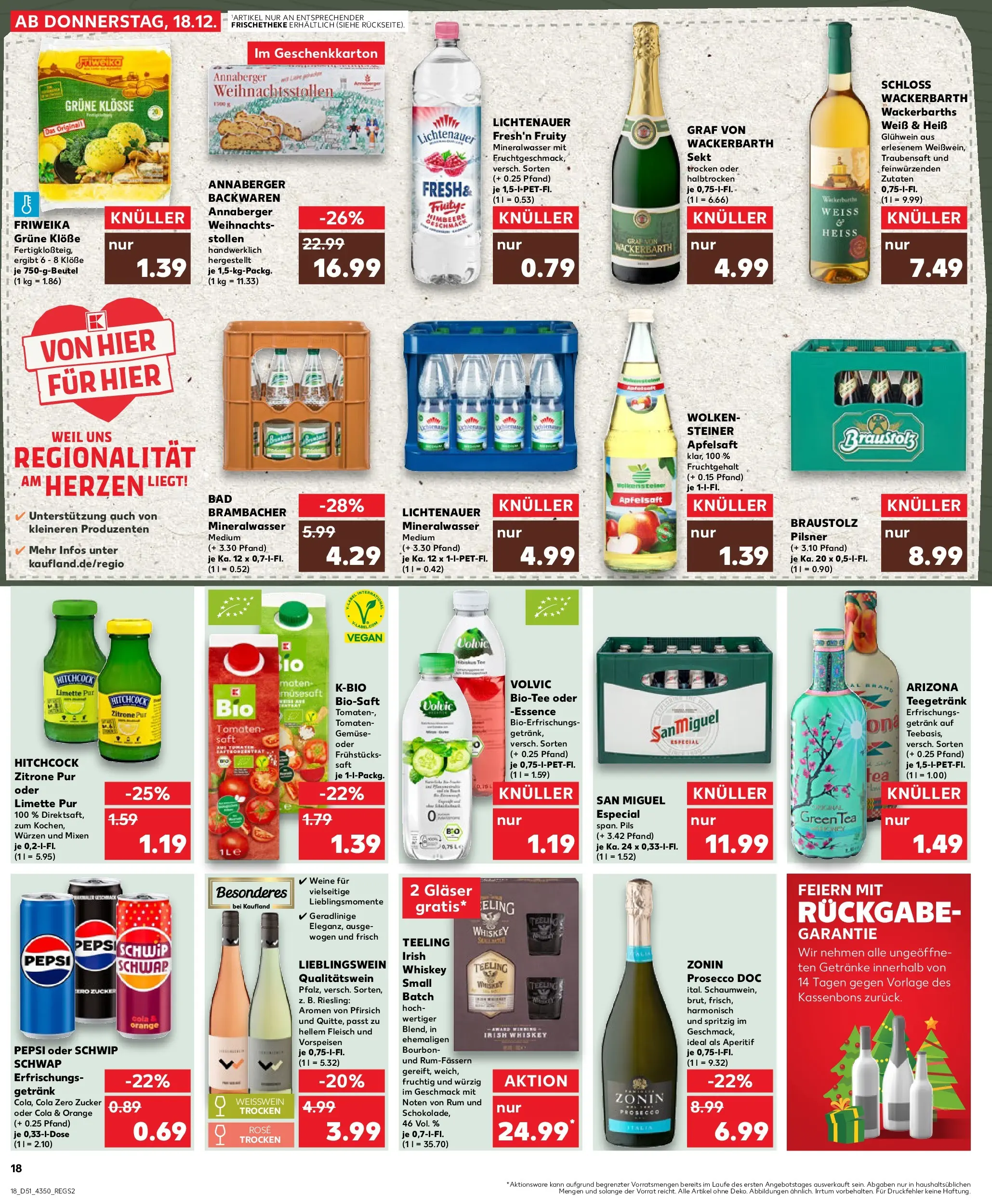Prospekt Kaufland ab 18.12.2025 » Angebote Online zum Blättern | Seite: 18 | Produkte: Gemüse, Limette, Bourbon, Fleisch