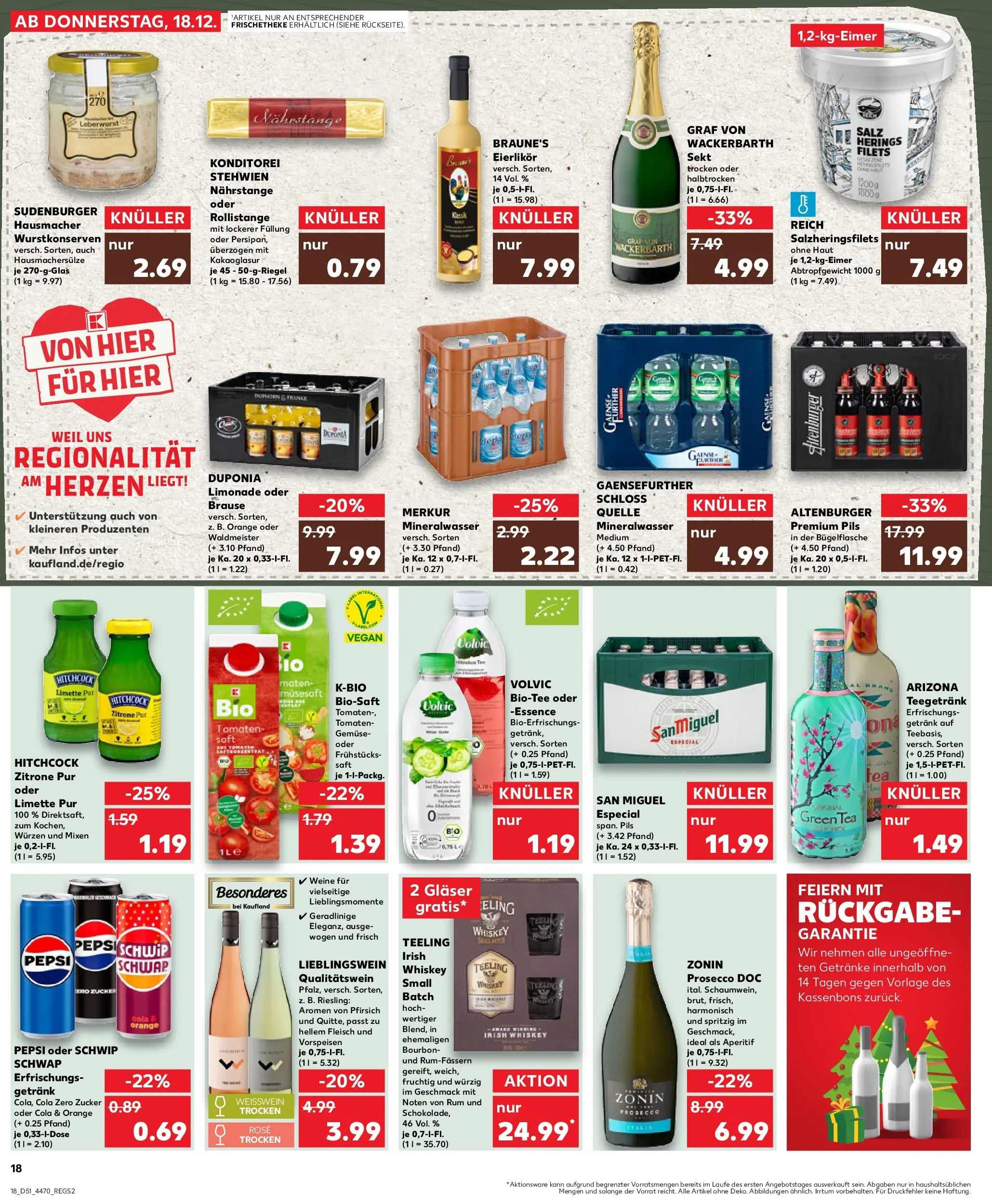 Prospekt Kaufland ab 18.12.2025 » Angebote Online zum Blättern | Seite: 18 | Produkte: Sekt, Pils, Limette, Pepsi