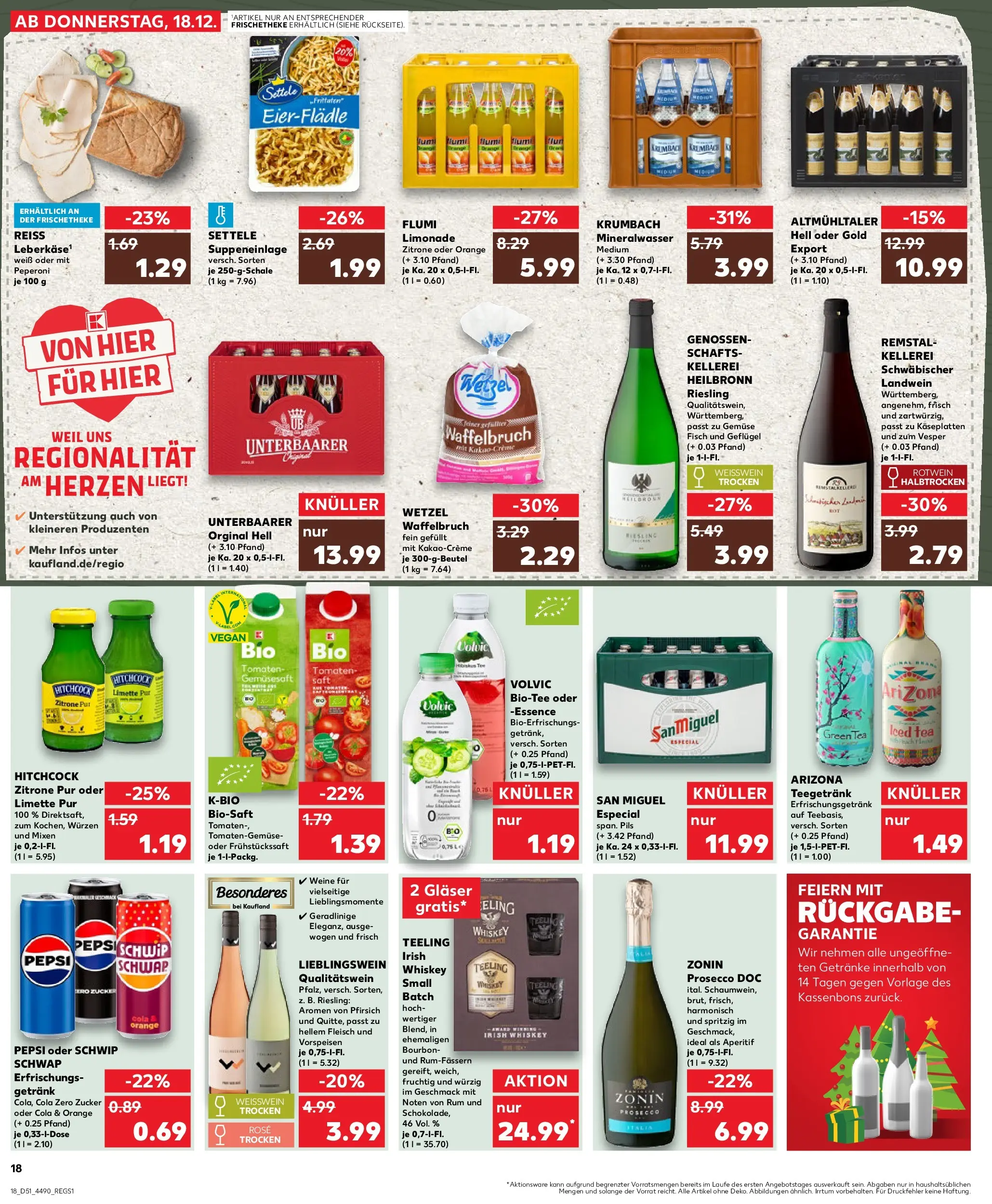 Prospekt Kaufland ab 18.12.2025 » Angebote Online zum Blättern | Seite: 18 | Produkte: Pils, Tomaten, Pepsi, Bourbon
