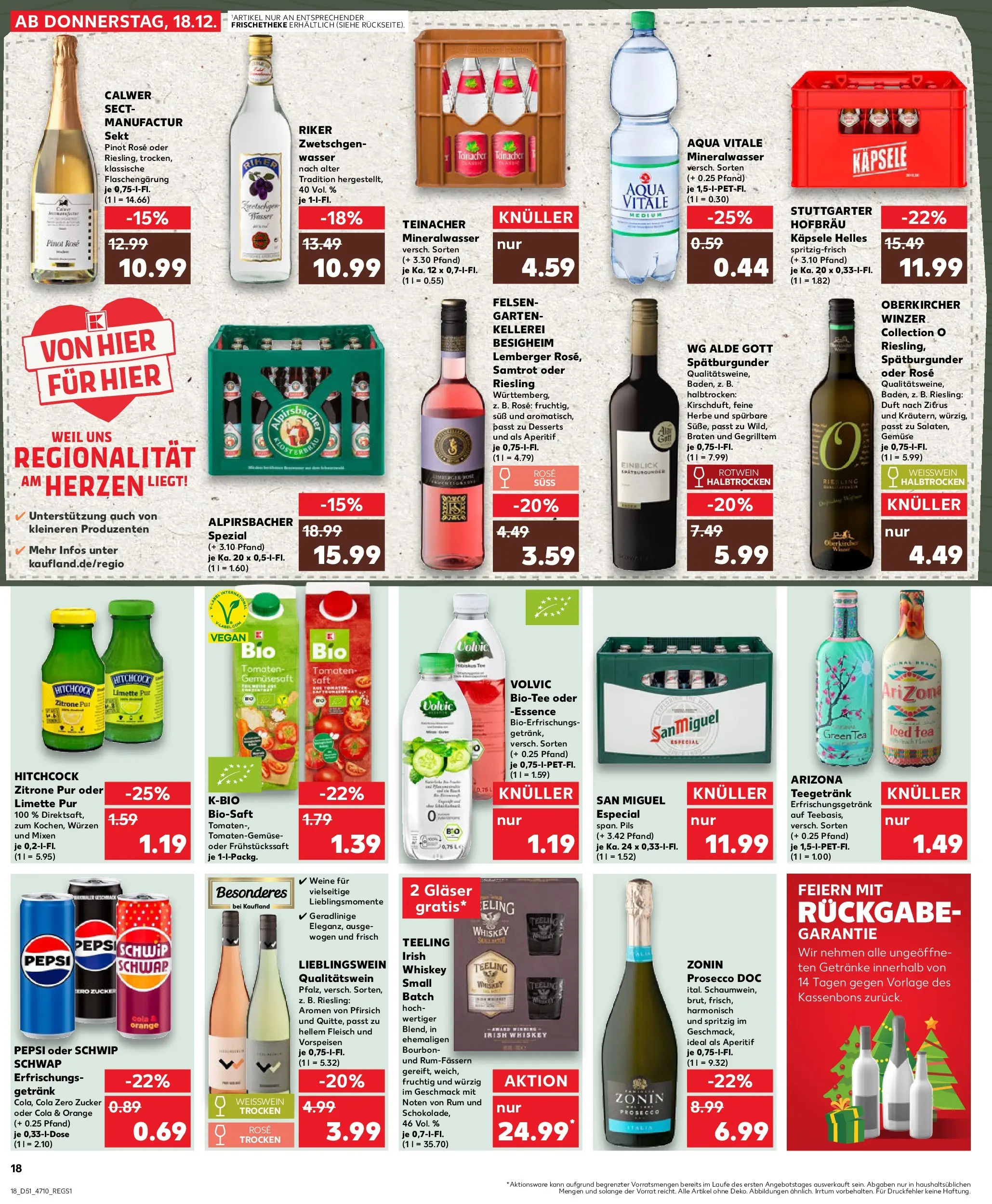 Prospekt Kaufland ab 18.12.2025 » Angebote Online zum Blättern | Seite: 18 | Produkte: Sekt, Rum, Zwetschgen, Zucker