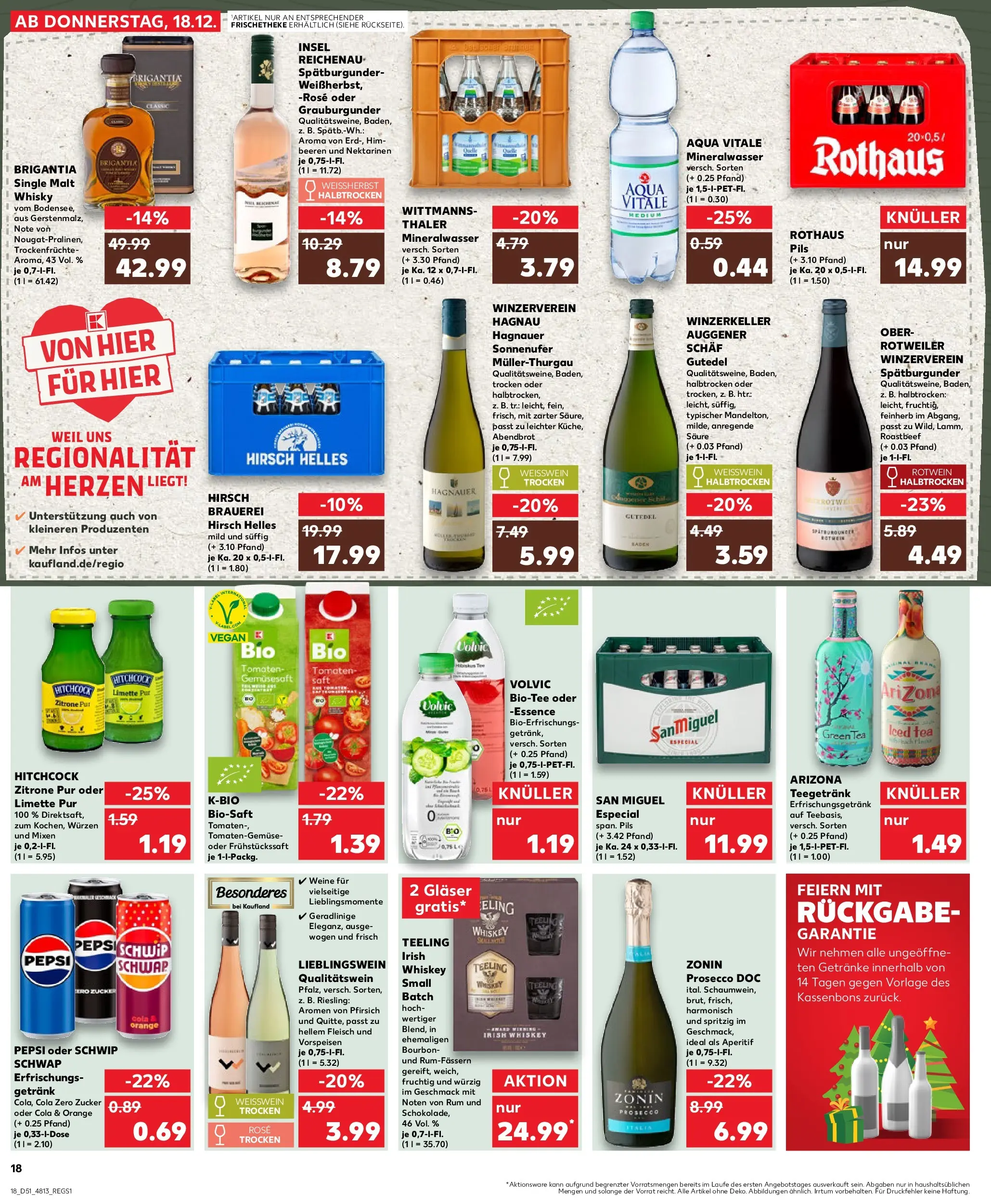 Prospekt Kaufland ab 18.12.2025 » Angebote Online zum Blättern | Seite: 18 | Produkte: Whisky, Cola, Nektarinen, Roastbeef