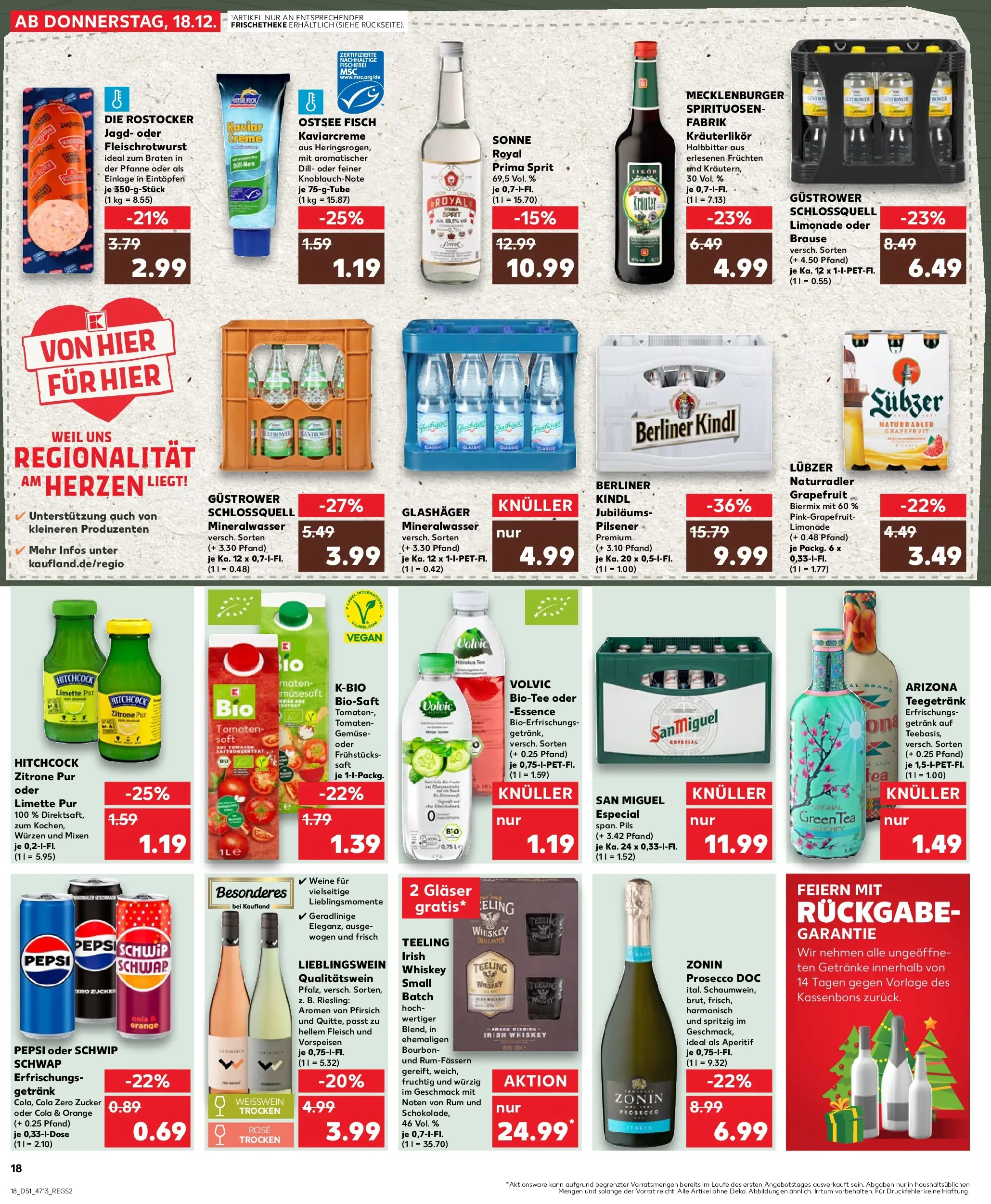 Prospekt Kaufland ab 18.12.2025 » Angebote Online zum Blättern | Seite: 18 | Produkte: Tomaten, Schwip schwap, Grapefruit, Pepsi