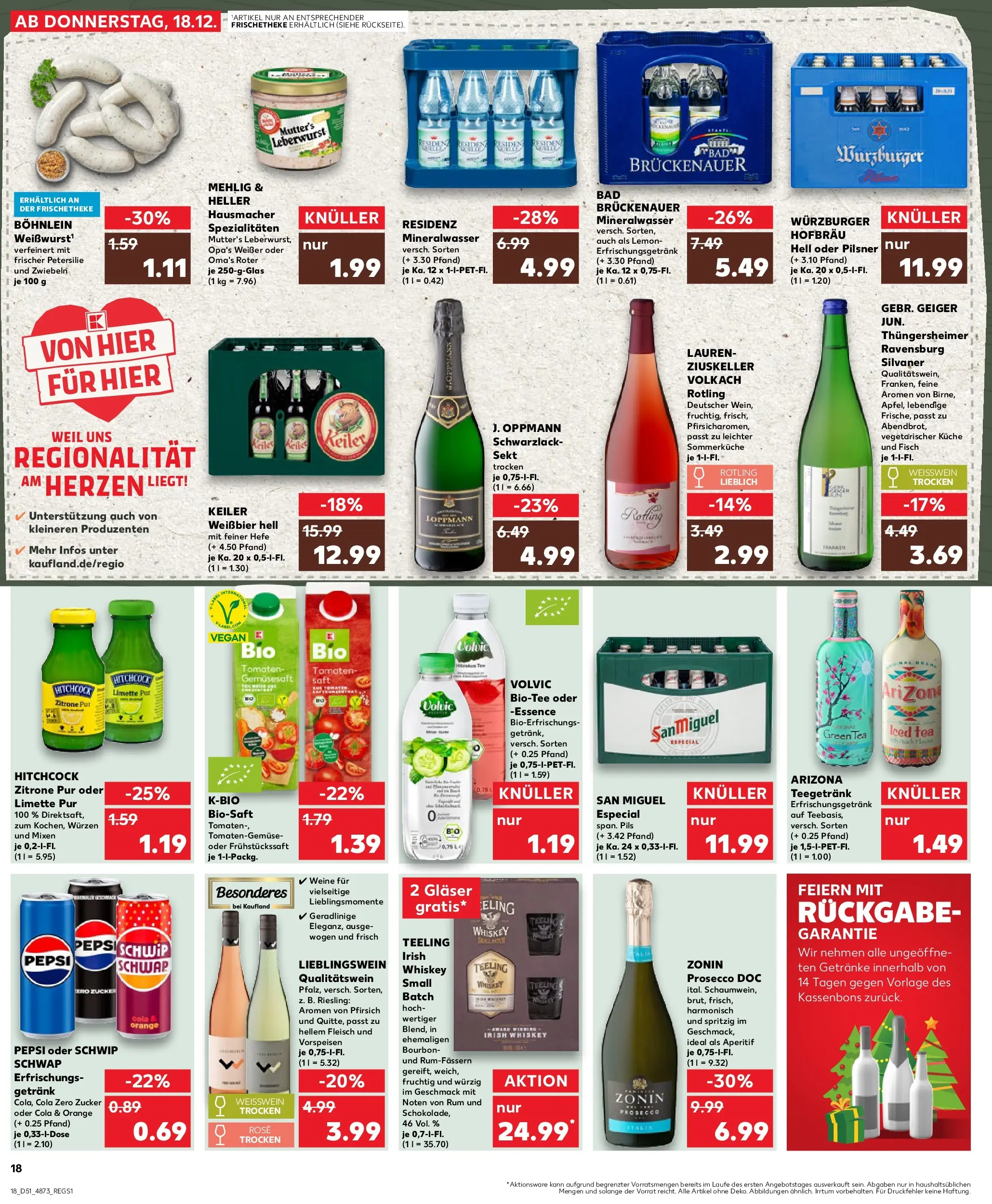 Prospekt Kaufland ab 18.12.2025 » Angebote Online zum Blättern | Seite: 18 | Produkte: Fisch, Prosecco, Zitrone, Limette