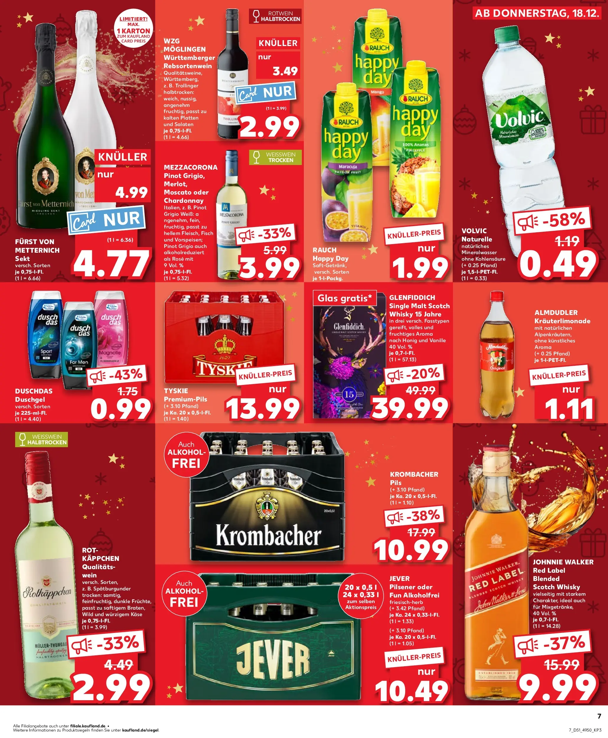 Prospekt Kaufland ab 18.12.2025 » Angebote Online zum Blättern | Seite: 7 | Produkte: Käse, Mango, Jever, Volvic