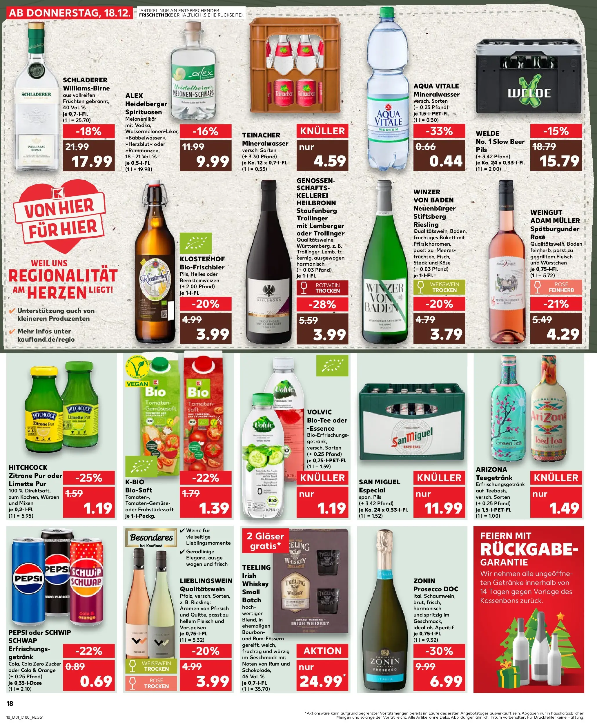 Prospekt Kaufland ab 18.12.2025 » Angebote Online zum Blättern | Seite: 18 | Produkte: Tomaten, Limette, Fleisch, Whiskey