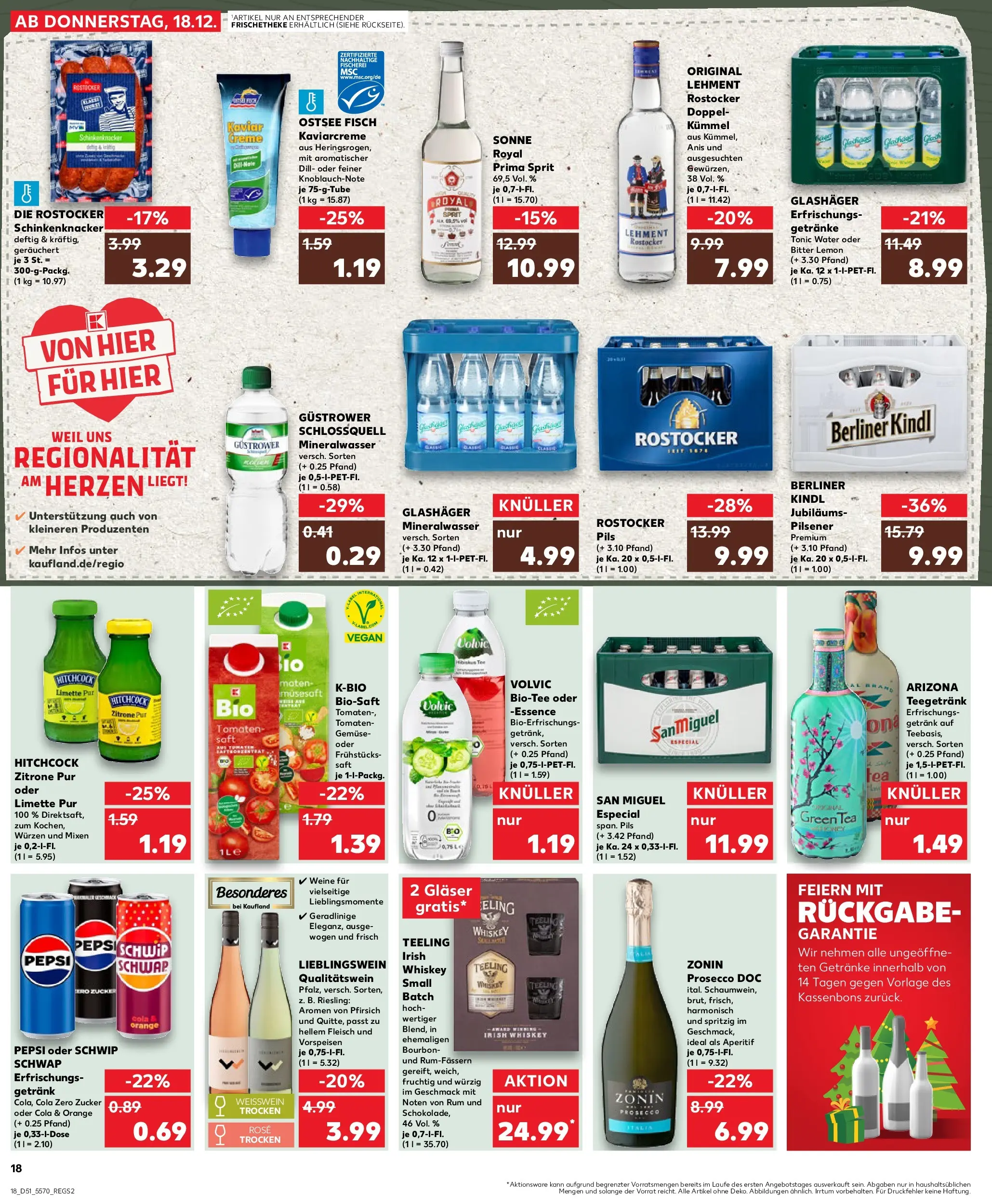Prospekt Kaufland ab 18.12.2025 » Angebote Online zum Blättern | Seite: 18 | Produkte: Rum, Gemüse, Zitrone, Whiskey