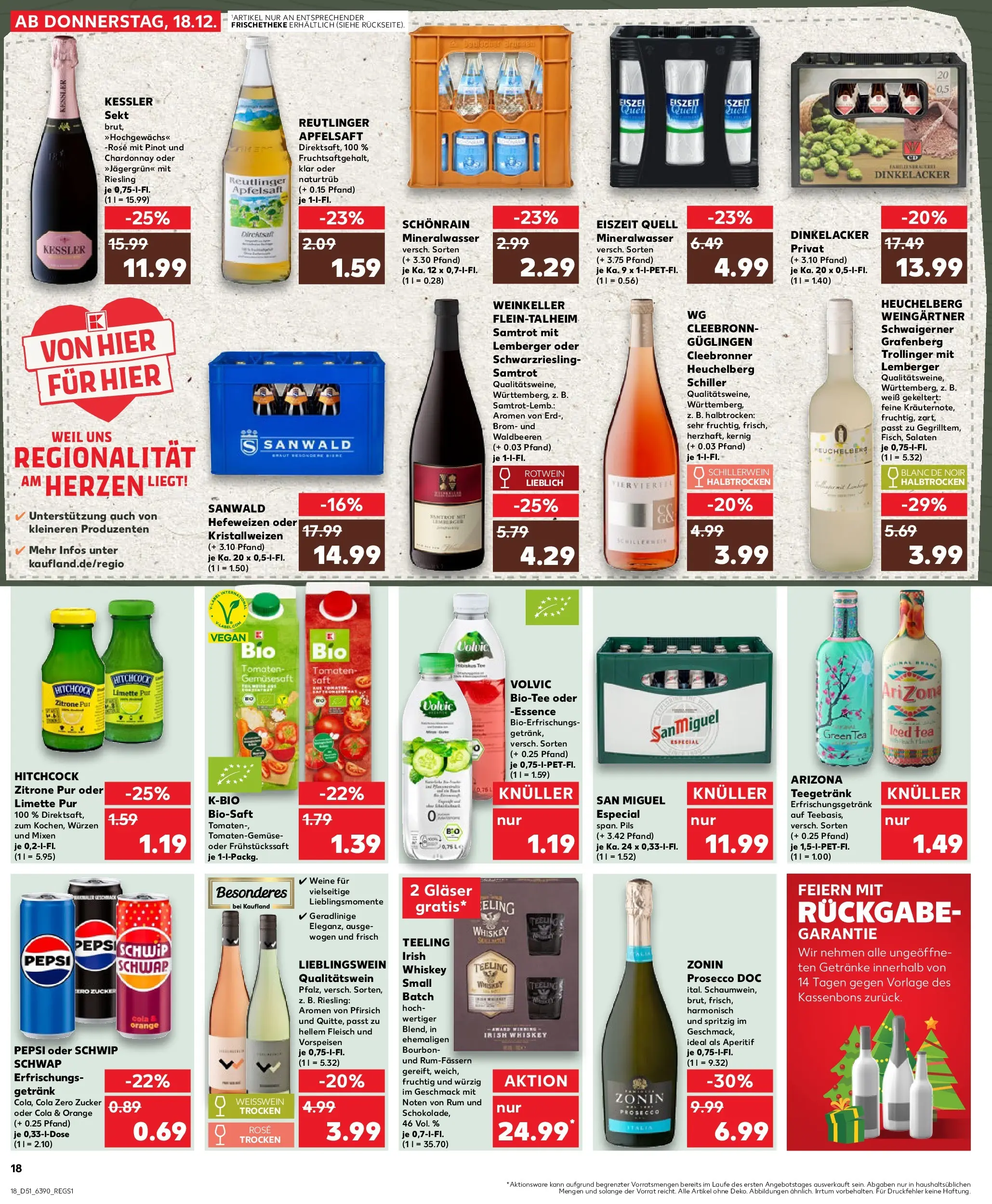 Prospekt Kaufland ab 18.12.2025 » Angebote Online zum Blättern | Seite: 18 | Produkte: Rum, Prosecco, Zitrone, Limette