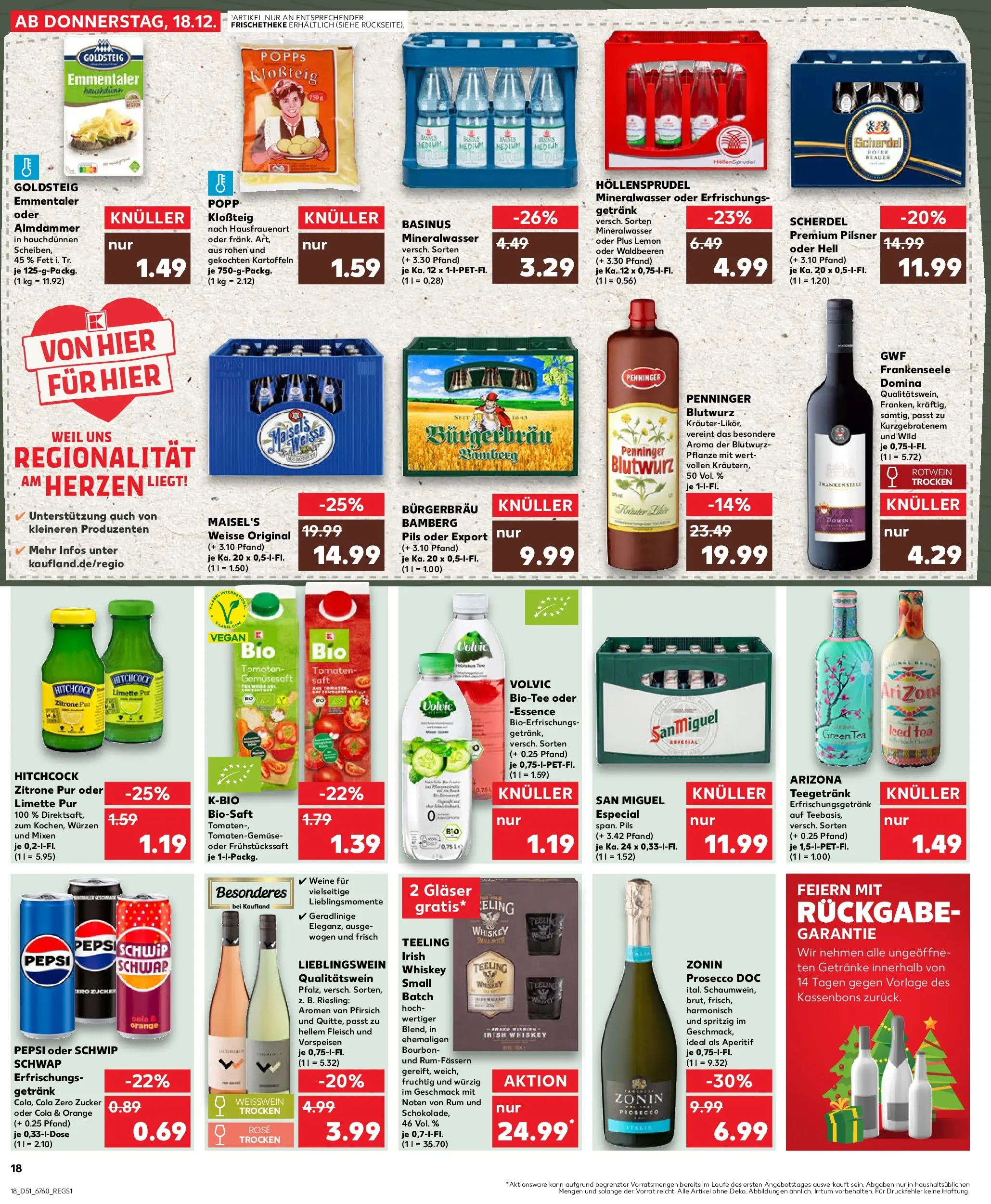 Prospekt Kaufland ab 18.12.2025 » Angebote Online zum Blättern | Seite: 18 | Produkte: Rum, Pils, Zitrone, Whiskey