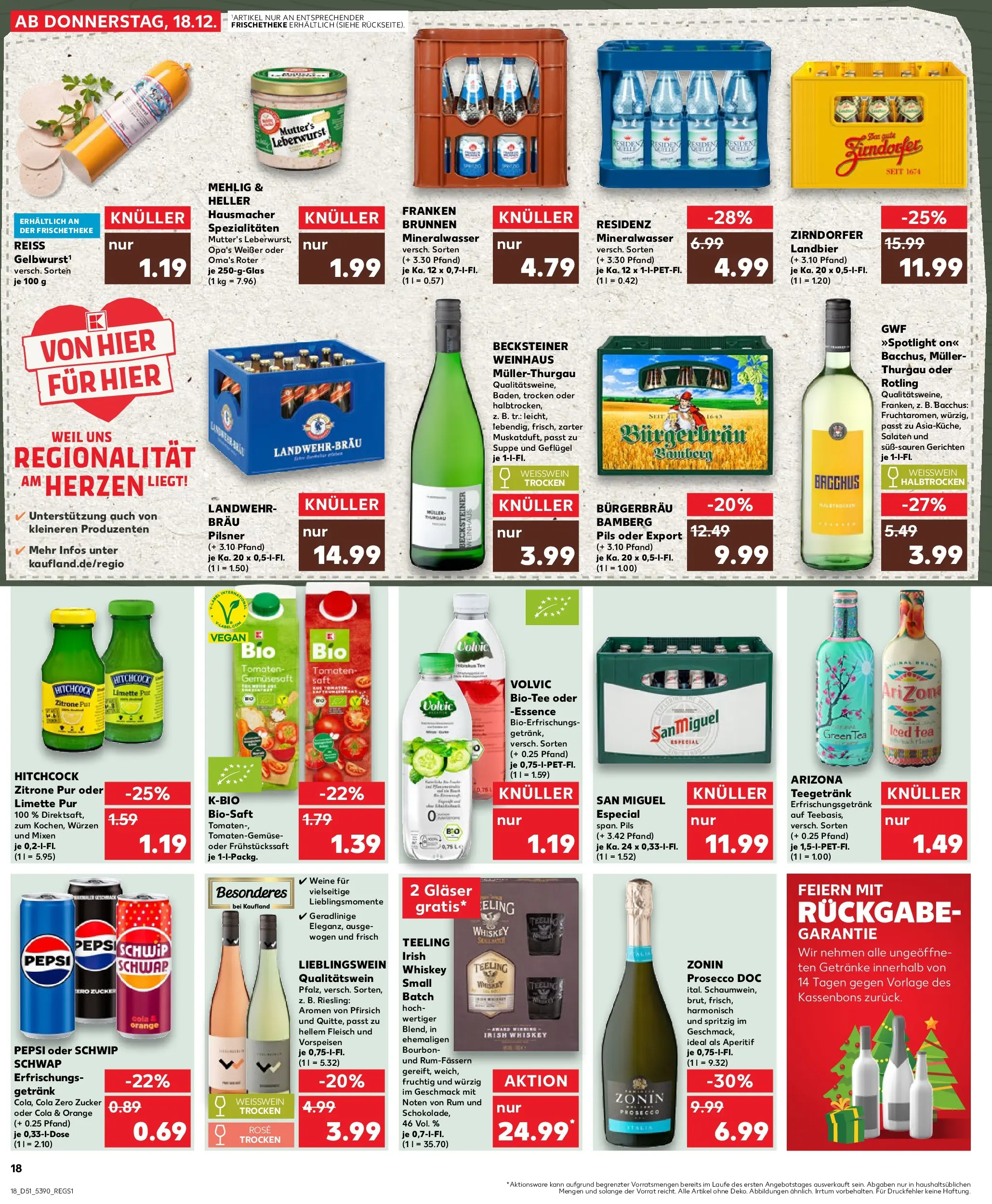 Prospekt Kaufland ab 18.12.2025 » Angebote Online zum Blättern | Seite: 18 | Produkte: Tomaten, Limette, Pepsi, Whiskey
