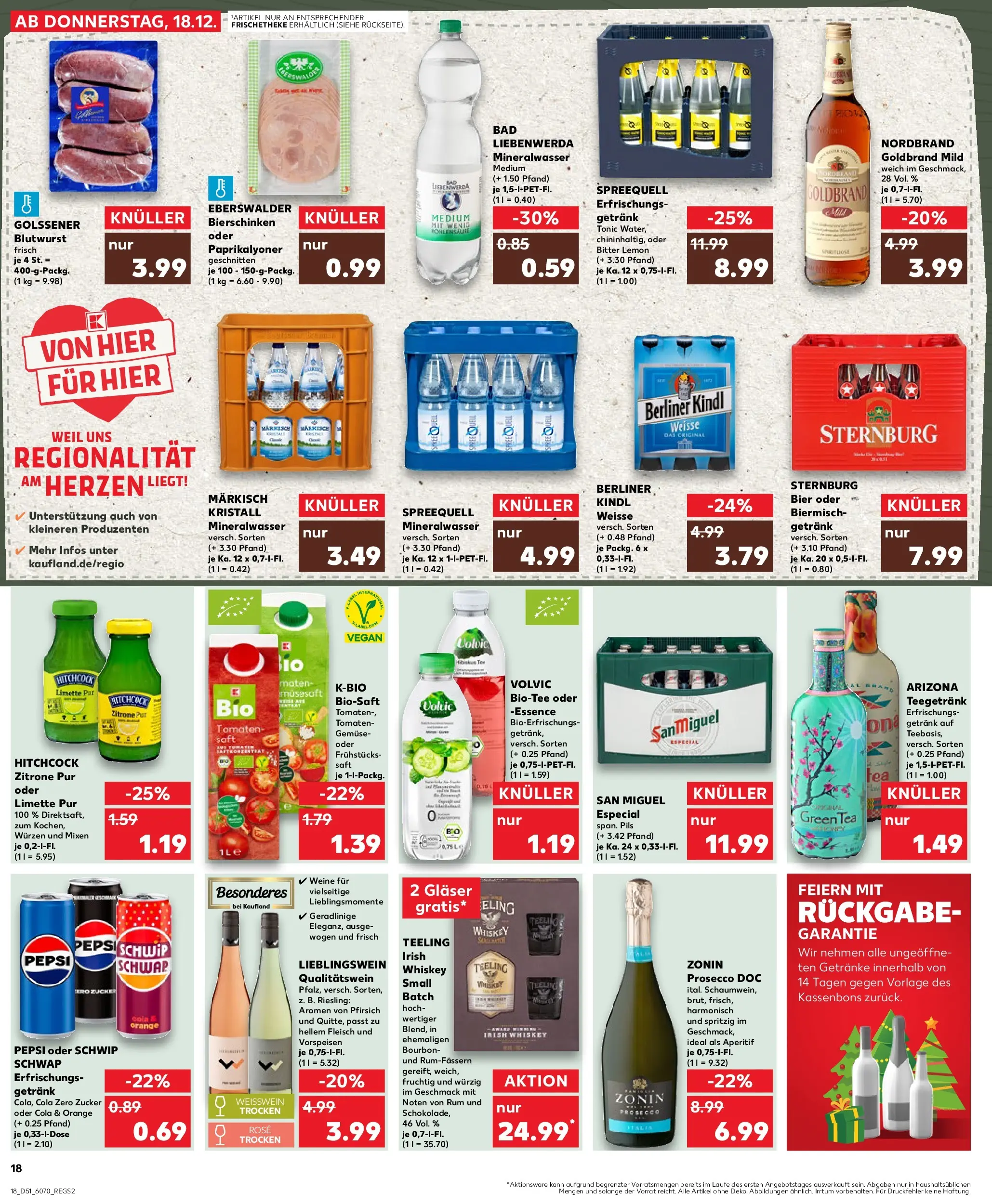 Prospekt Kaufland ab 18.12.2025 » Angebote Online zum Blättern | Seite: 18 | Produkte: Berliner, Bad, Schwip schwap, Pepsi