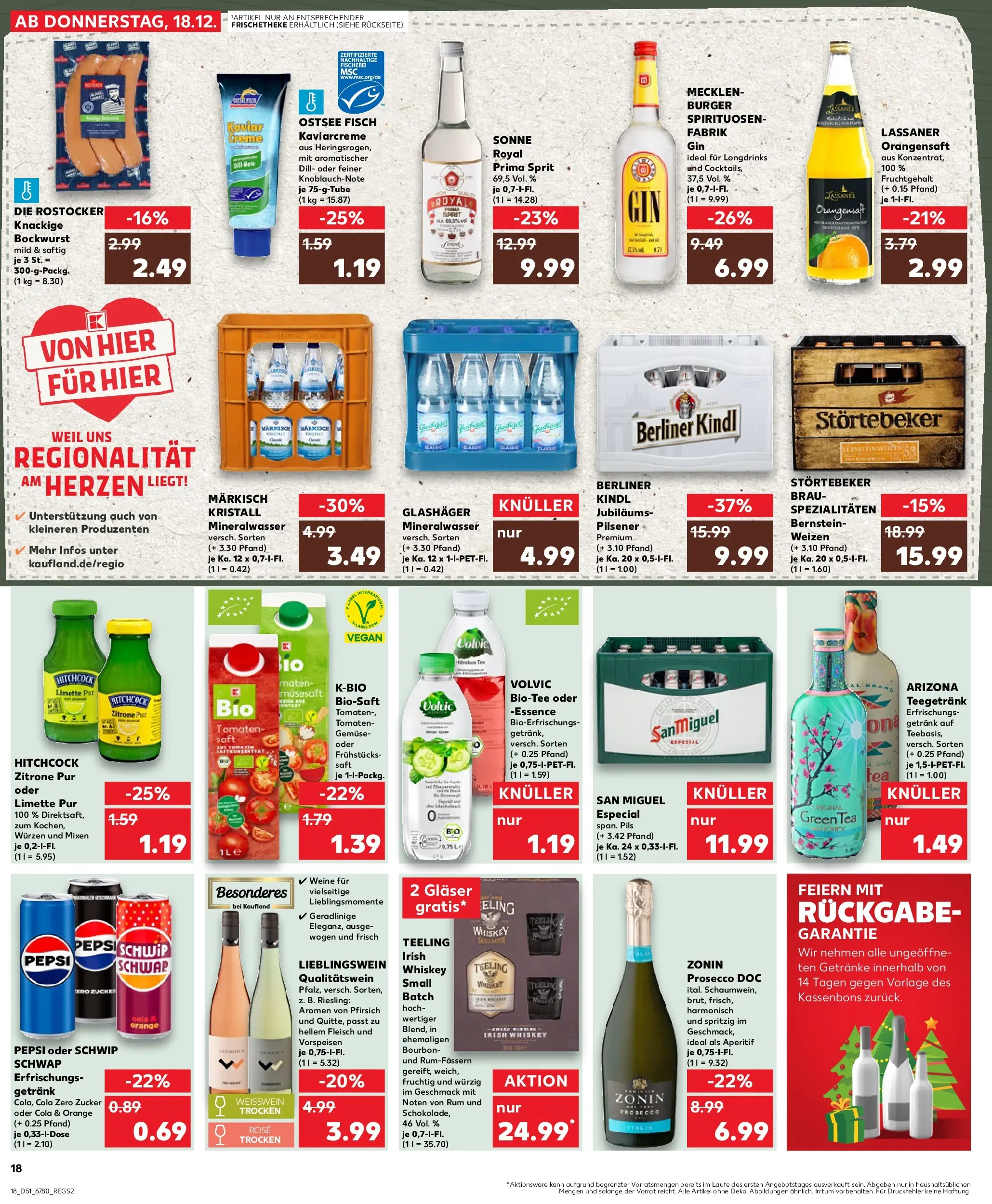 Prospekt Kaufland ab 18.12.2025 » Angebote Online zum Blättern | Seite: 18 | Produkte: Berliner, Creme, Gemüse, Pfirsich