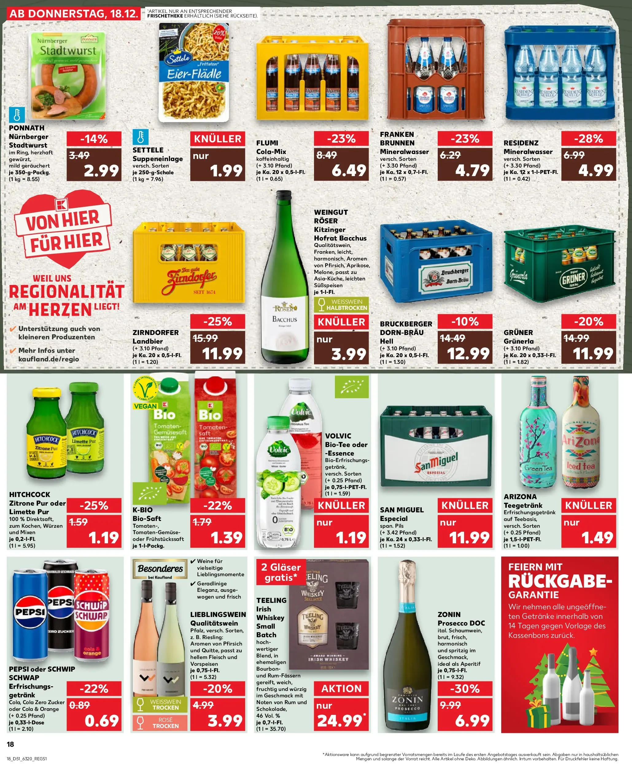 Prospekt Kaufland ab 17.12.2025 » Angebote Online zum Blättern | Seite: 18 | Produkte: Pils, Zitrone, Pfirsich, Bourbon