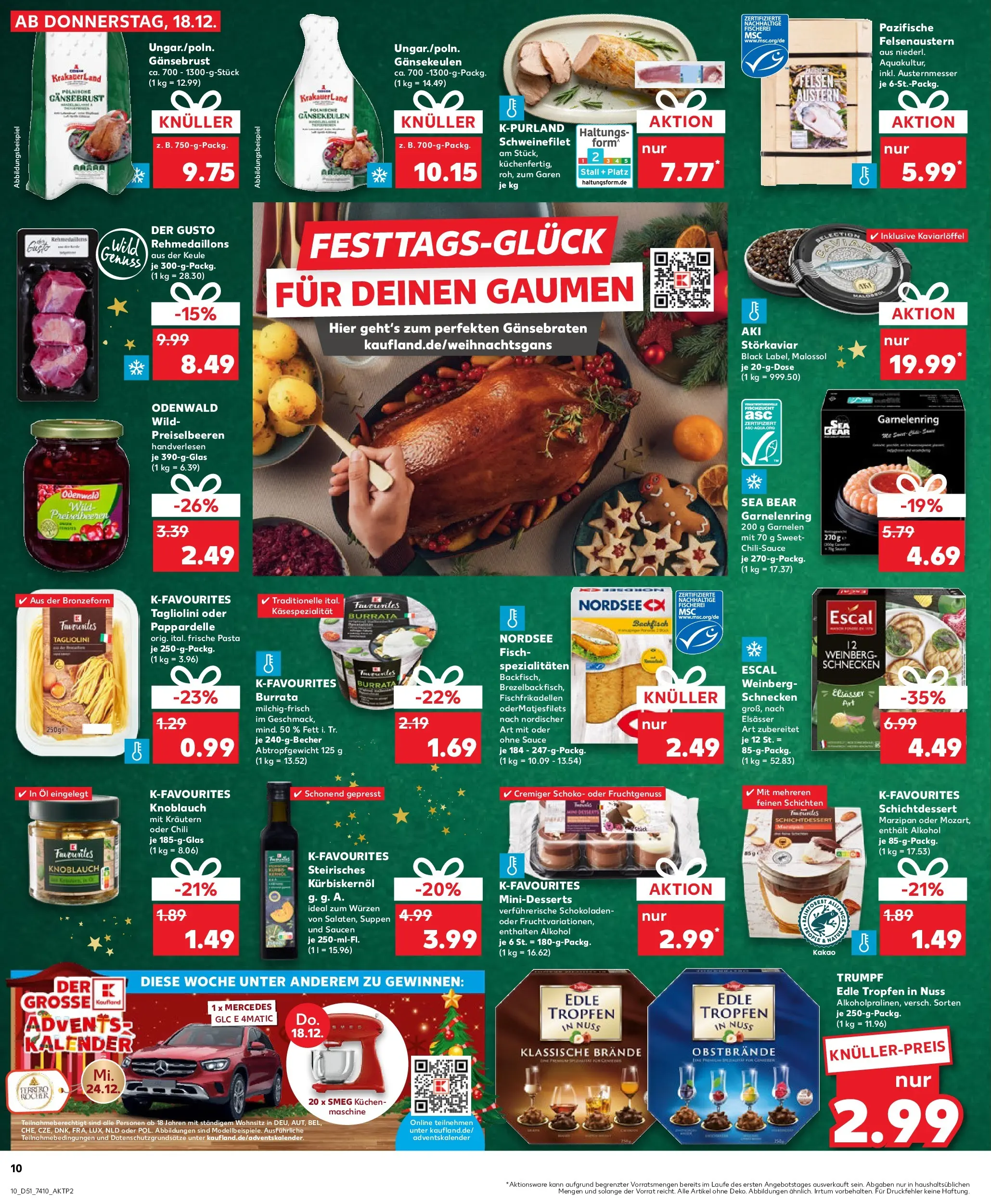 Prospekt Kaufland ab 18.12.2025 » Angebote Online zum Blättern | Seite: 10 | Produkte: Garnelen, Schweinefilet, Chili, Pasta