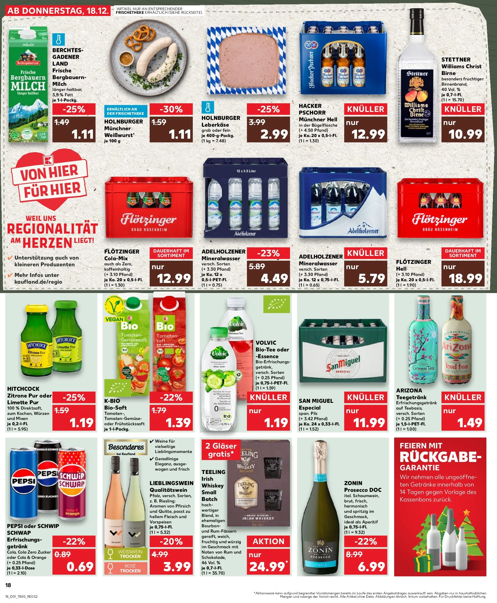 Prospekt Kaufland ab 18.12.2025 » Angebote Online zum Blättern | Seite: 18 | Produkte: Schwip schwap, Pfirsich, Limette, Whiskey