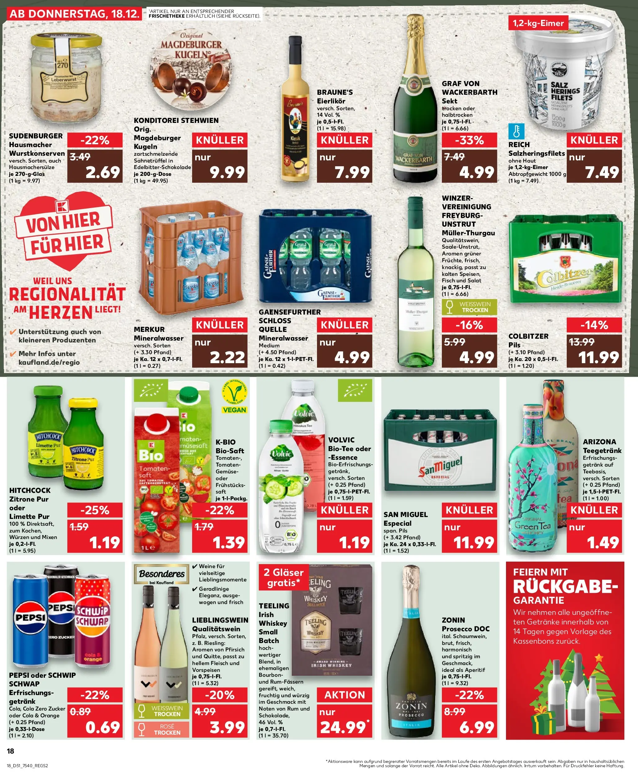 Prospekt Kaufland ab 18.12.2025 » Angebote Online zum Blättern | Seite: 18 | Produkte: Rum, Zitrone, Limette, Fleisch