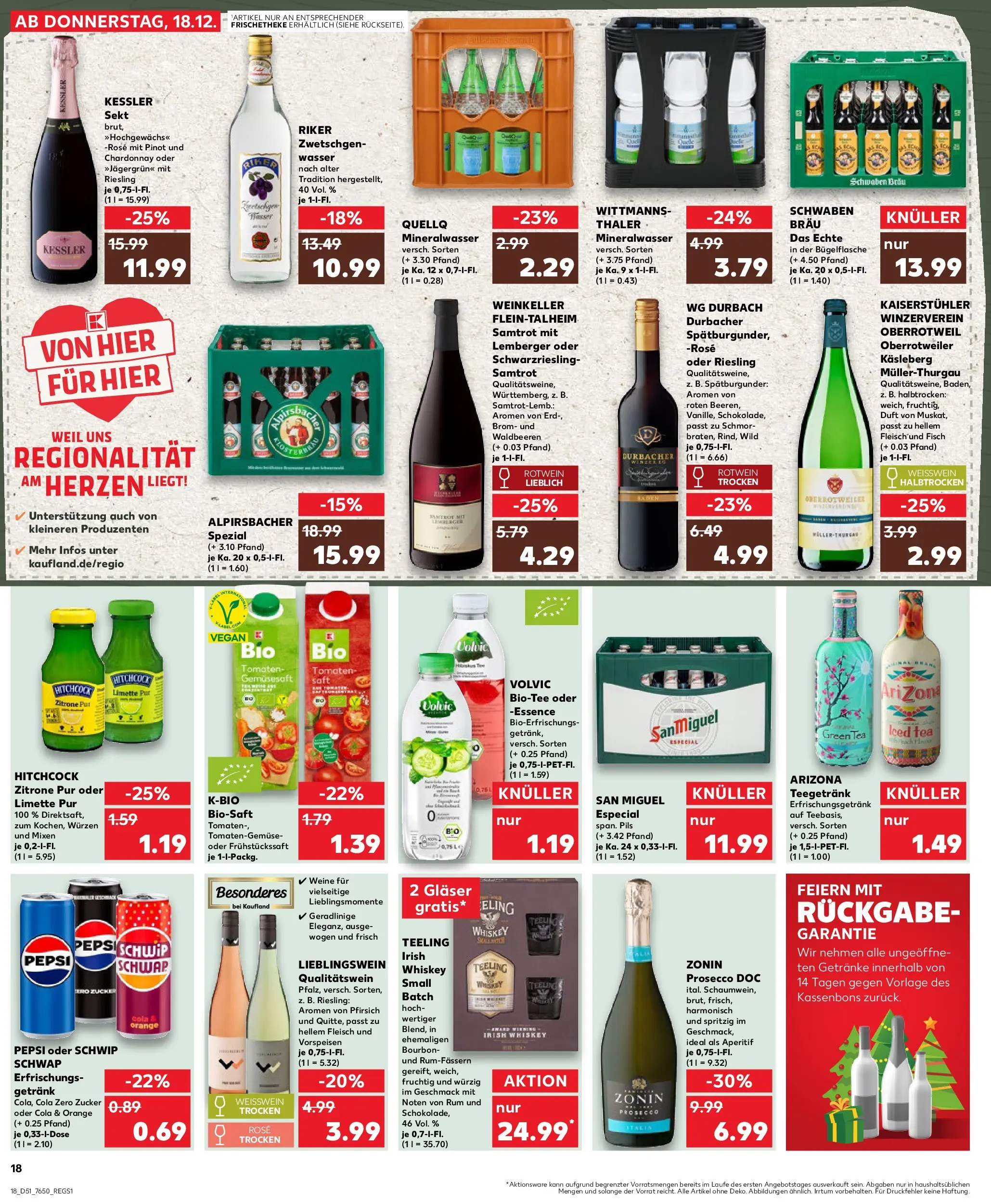 Prospekt Kaufland ab 18.12.2025 » Angebote Online zum Blättern | Seite: 18 | Produkte: Duft, Prosecco, Limette, Pepsi