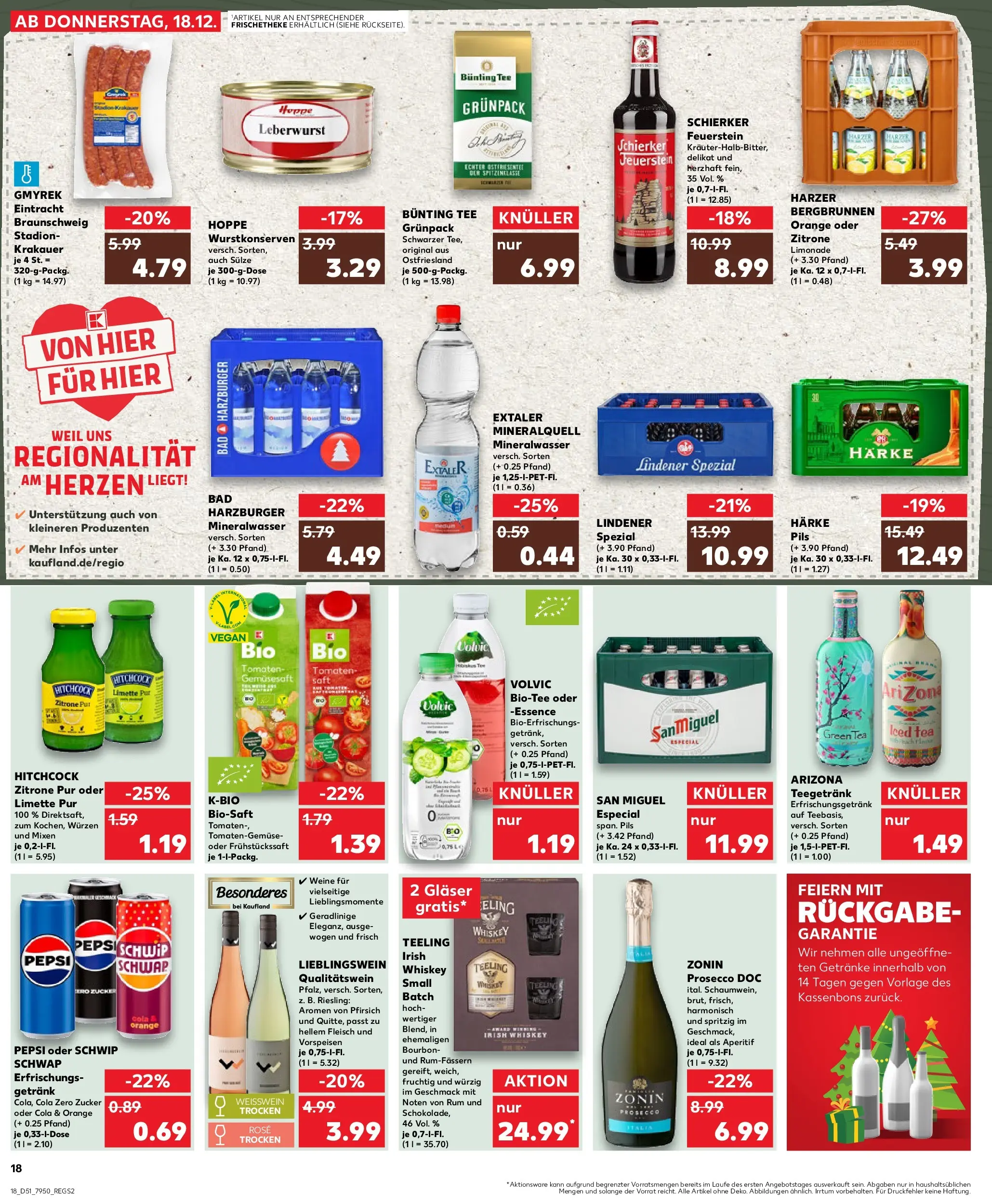 Prospekt Kaufland ab 18.12.2025 » Angebote Online zum Blättern | Seite: 18 | Produkte: Cola, Weißwein, Rum, Zitrone
