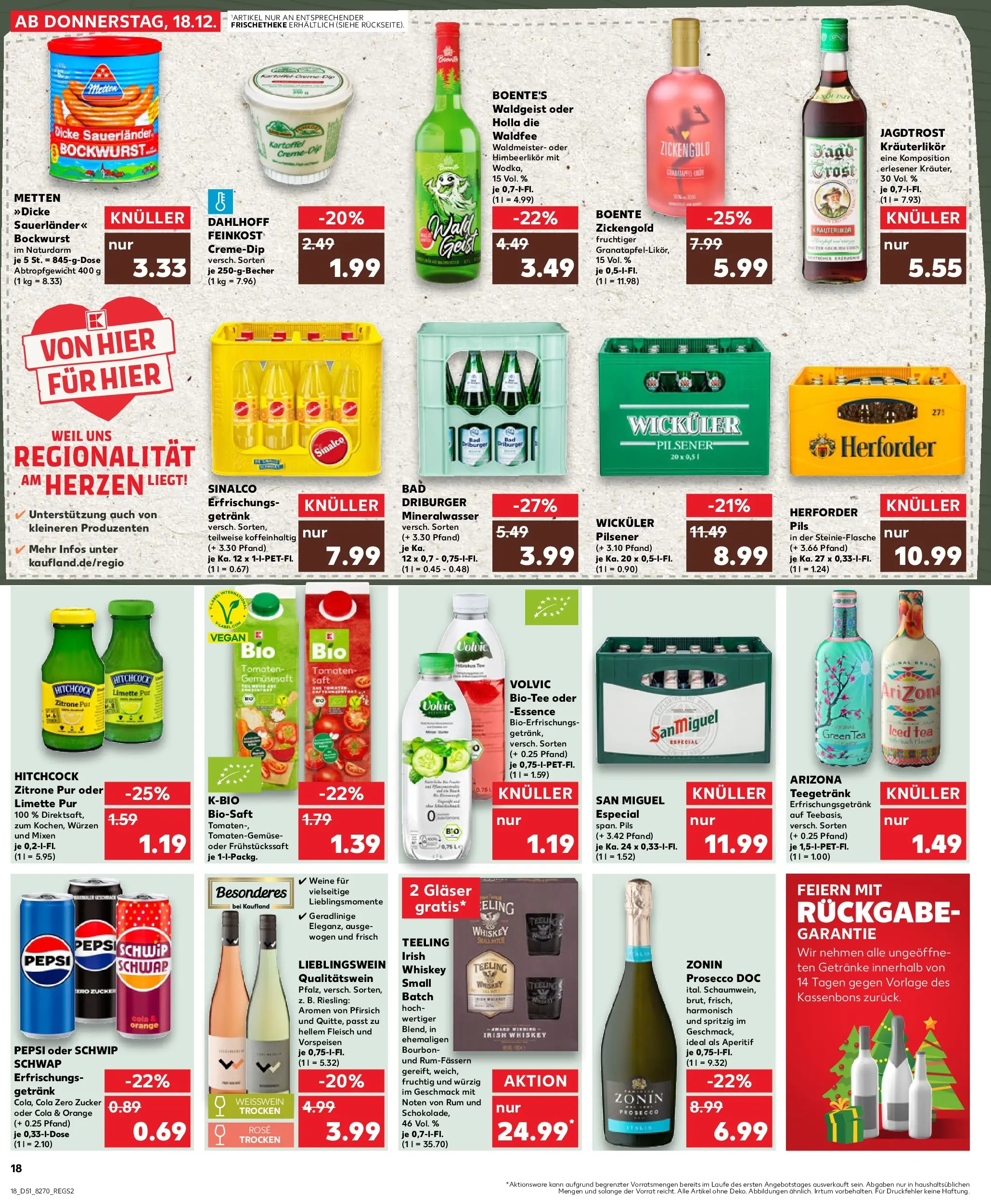 Prospekt Kaufland ab 18.12.2025 » Angebote Online zum Blättern | Seite: 18 | Produkte: Rum, Tomaten, Zucker, Zitrone