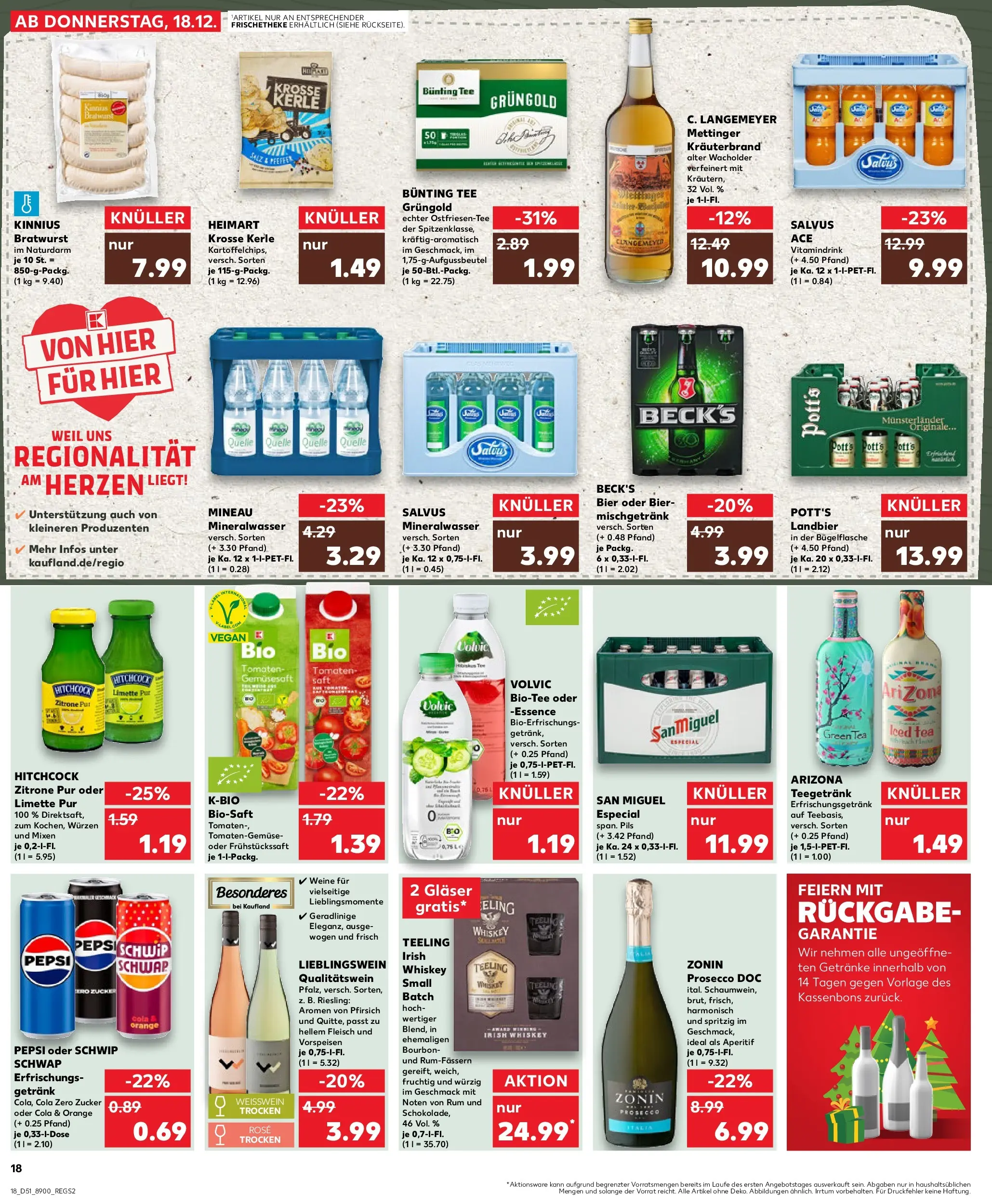 Prospekt Kaufland ab 18.12.2025 » Angebote Online zum Blättern | Seite: 18 | Produkte: Pils, Limette, Pepsi, Bourbon