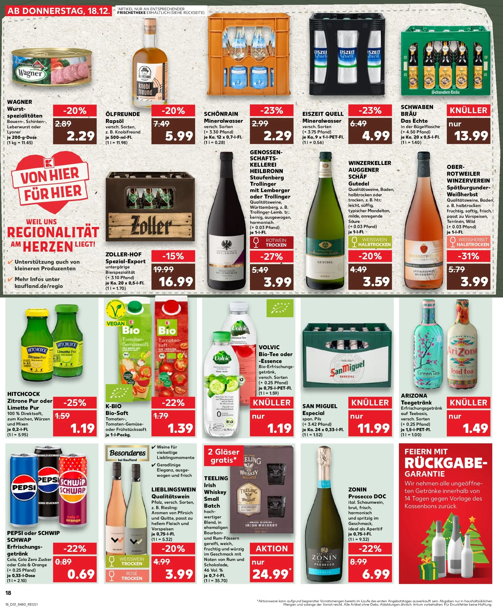 Prospekt Kaufland ab 18.12.2025 » Angebote Online zum Blättern | Seite: 18 | Produkte: Rum, Tomaten, Zitrone, Bourbon
