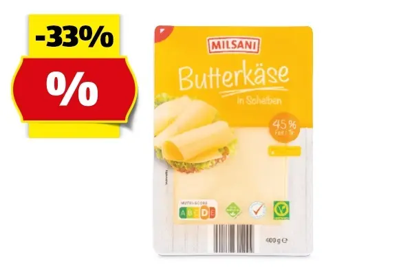 MILSANI Butterkäse Scheiben, 400 g