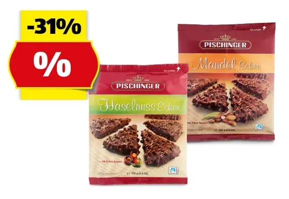 PISCHINGER Nuss Ecken/Oblaten, 110 g -130 g